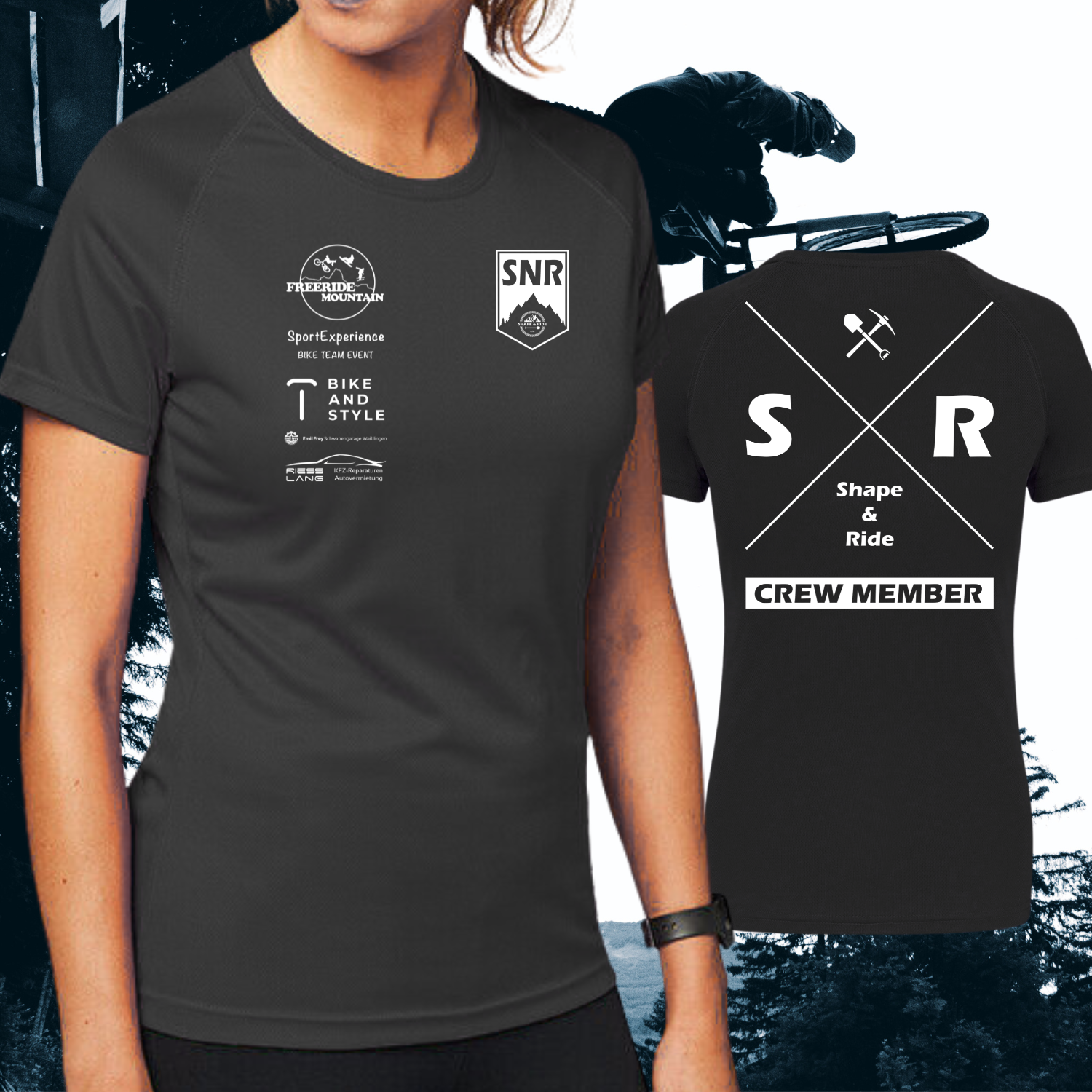 Shape and Ride Jersey kurz Mädels Damen Sport Shirt
