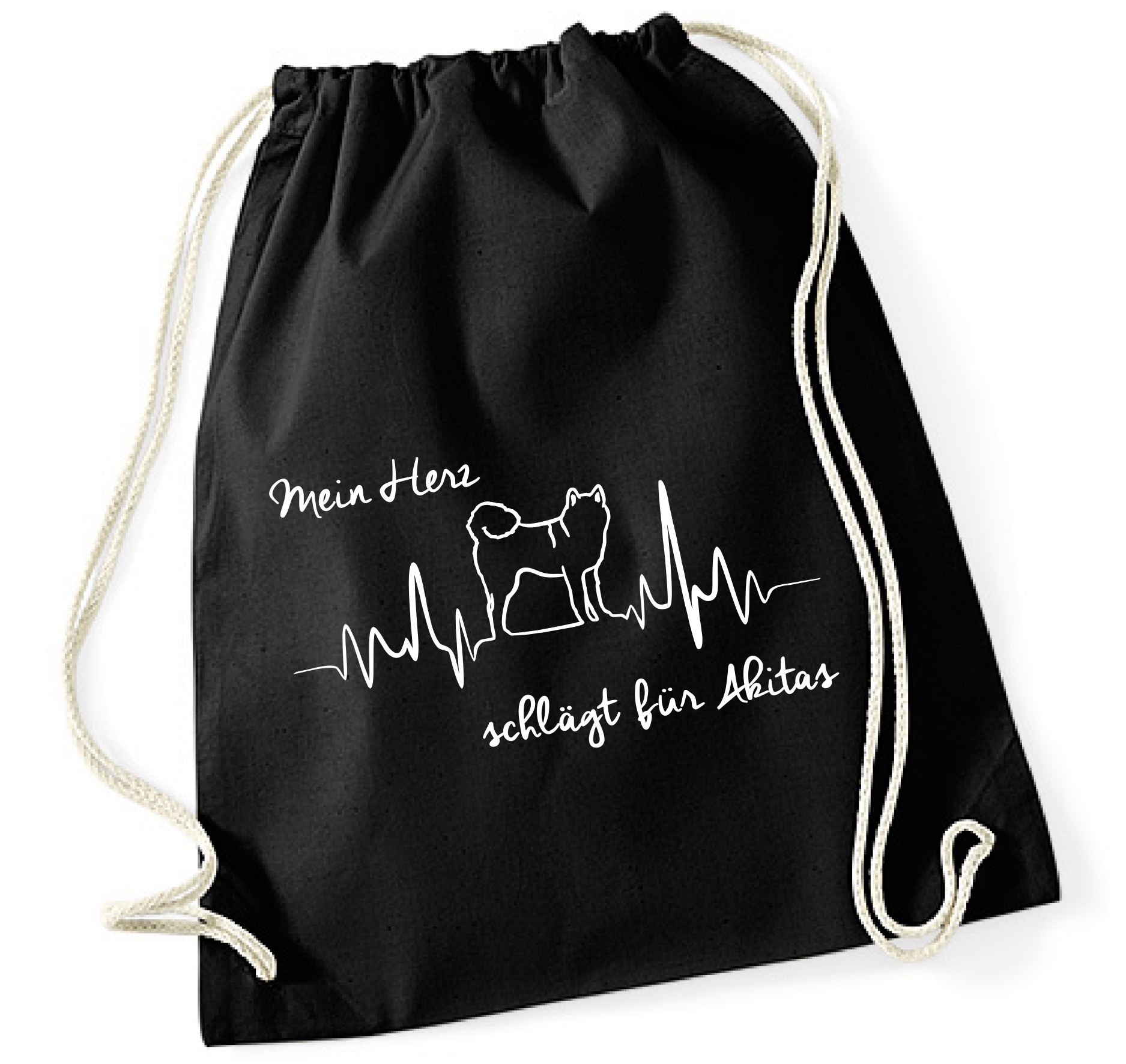 AKITA INU TURNBEUTEL HEARTBEAT EKG by SIVIWONDER