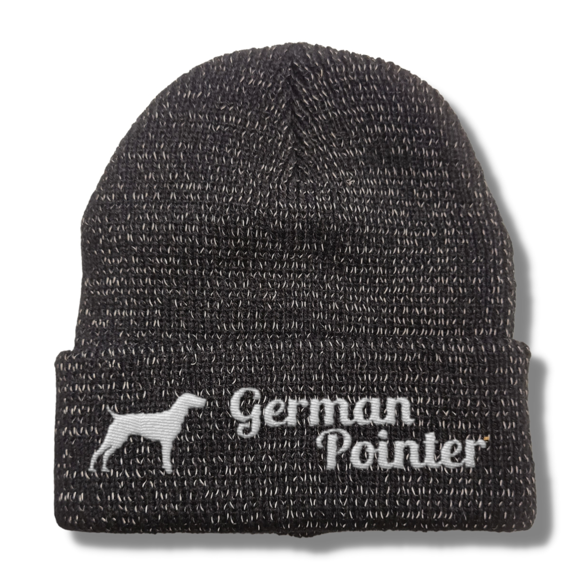 German Pointer reflektierende Mütze Stickerei Hund Winter Strickmütze reflex Beanie warm