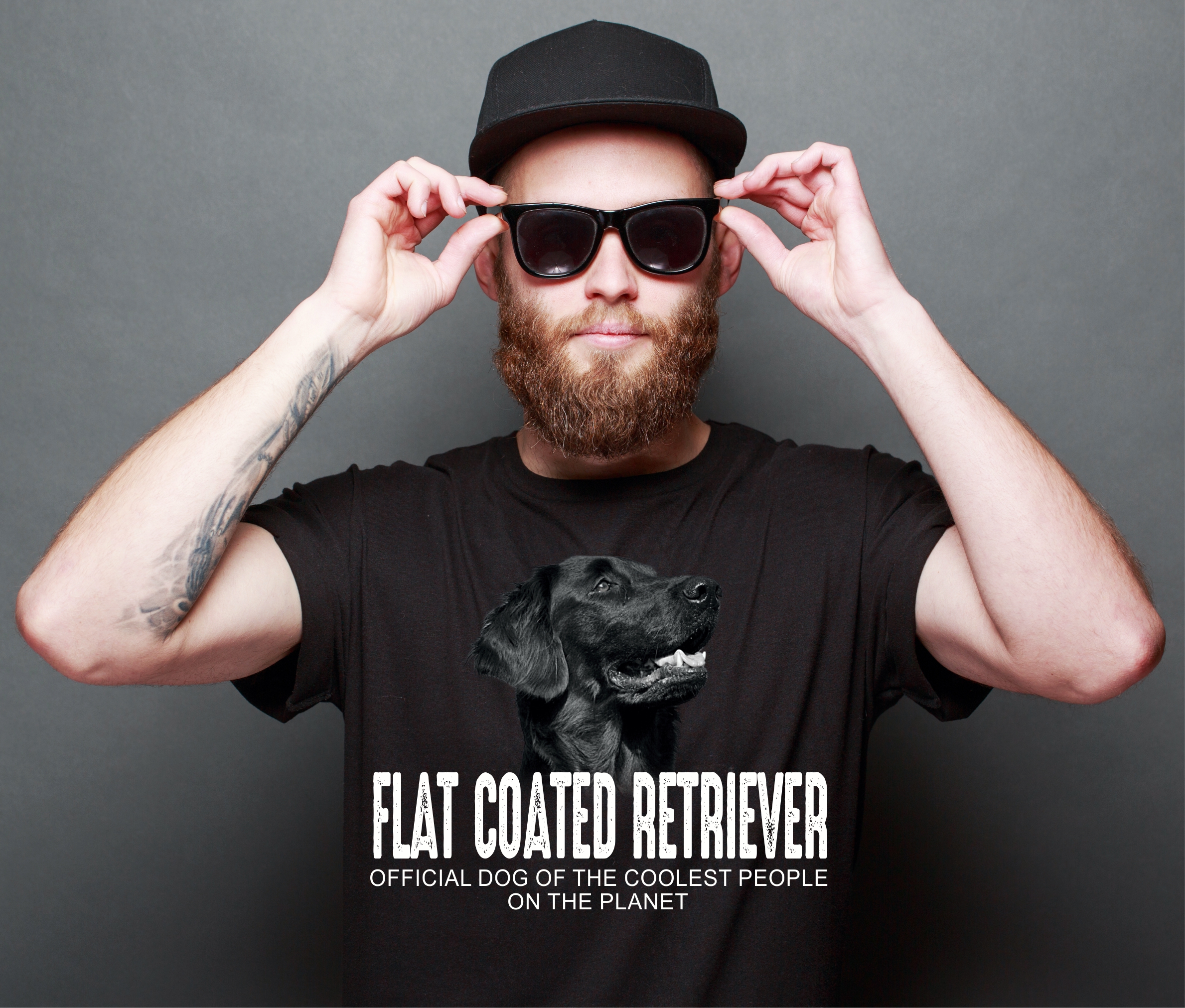 Flat Coated Retriever Flattie Flatcoat der Glatthaarige Retriever Flatte Dog cool Leute lustig Shirt T-Shirt Hundemotiv Siviwonder