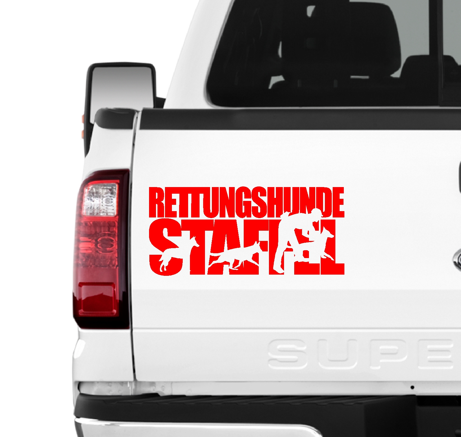 Rettungshundestaffel Hundesport Auto Aufkleber Hund Folie Mantrailing Suchhunde