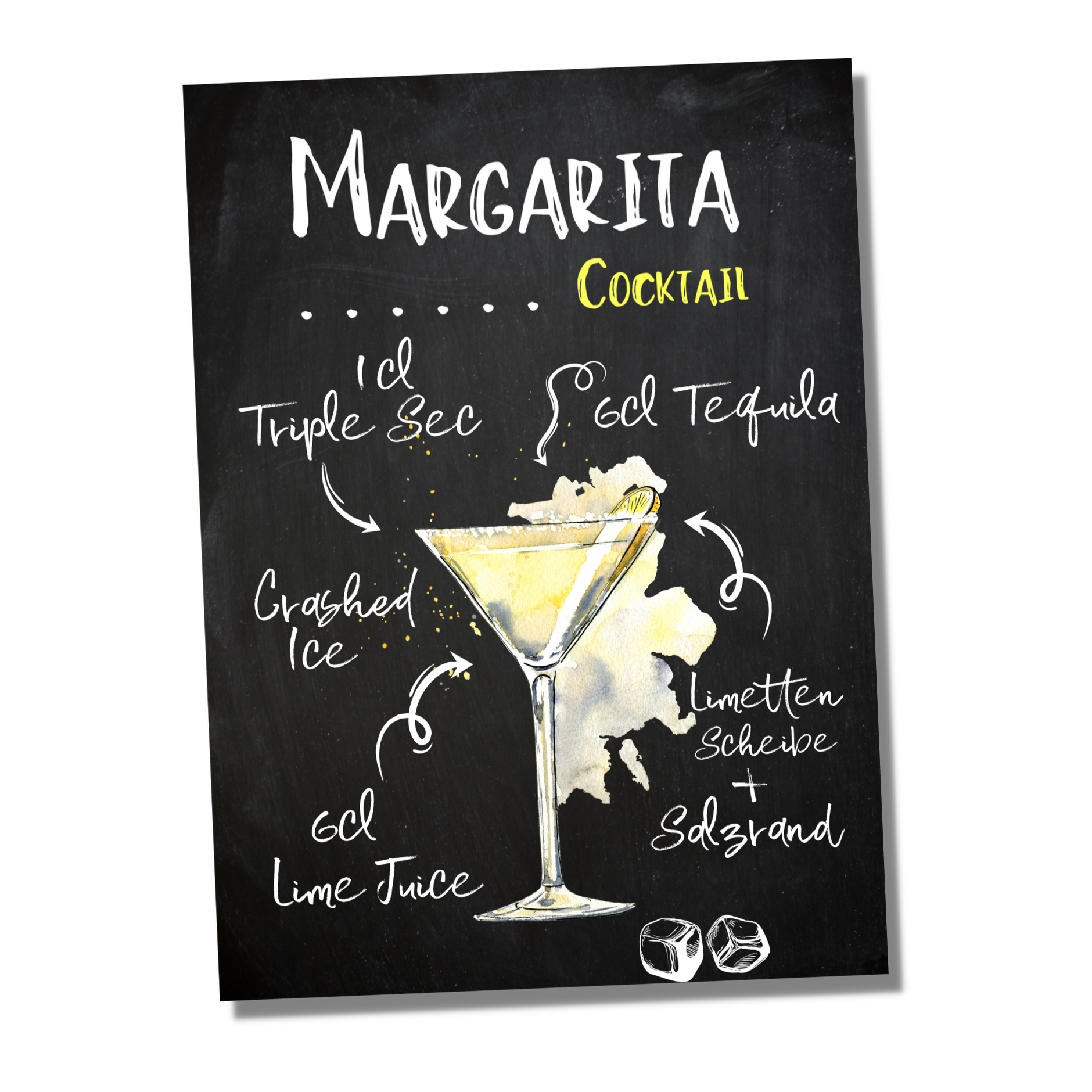 Margarita Tequila  Rezept Schild für deinen Partykeller Türschild Warnschild Privatgrundstück lustiges Spaß Schild  happy Design by Siviwonder