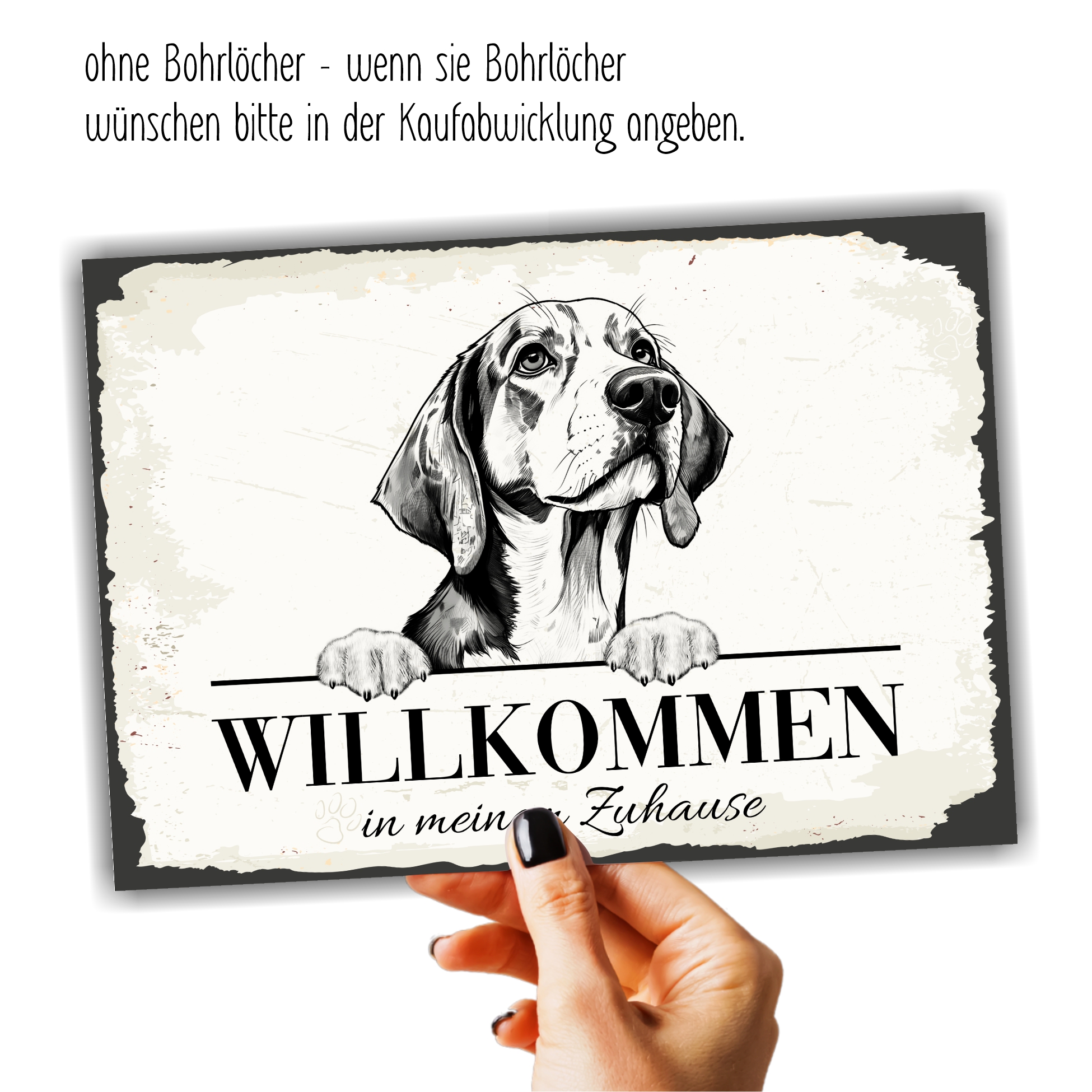 Hundeschild Willkommen Zuhause Beagle Schild Achtung Zaun Frau Spruch Türschild Hundeschild Warnschild  Design by Siviwonder