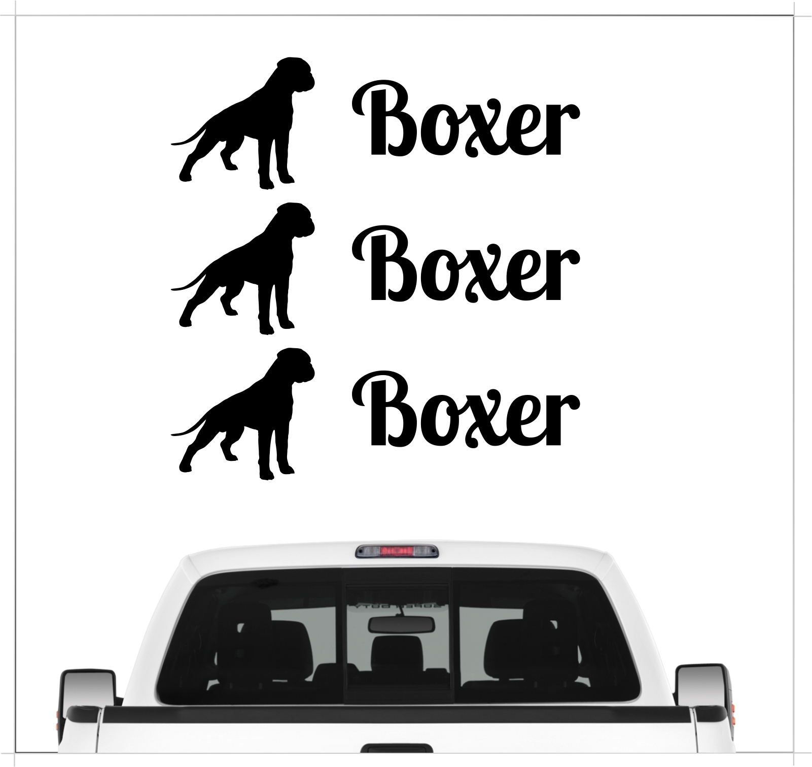 Boxer deutscher german  Dog 3er Set  AUTOAUFKLEBER Aufkleber Hunde Hundemotiv by SIVIWONDER