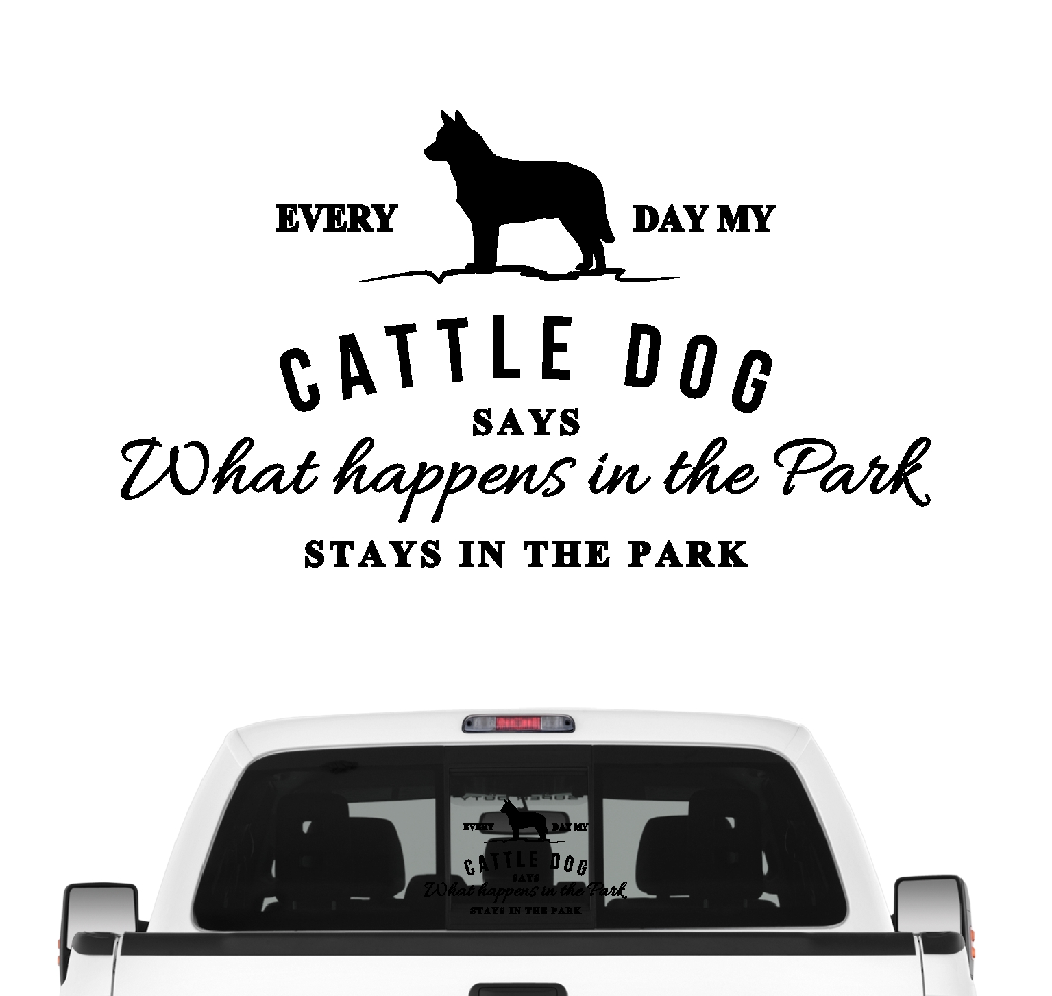 Australian Cattle Dog Vintage Hundeaufkleber Hundemotiv Folie ACD Cattle Dog Blue Heeler Red Heeler Queensland Heeler Australischer Treibhund