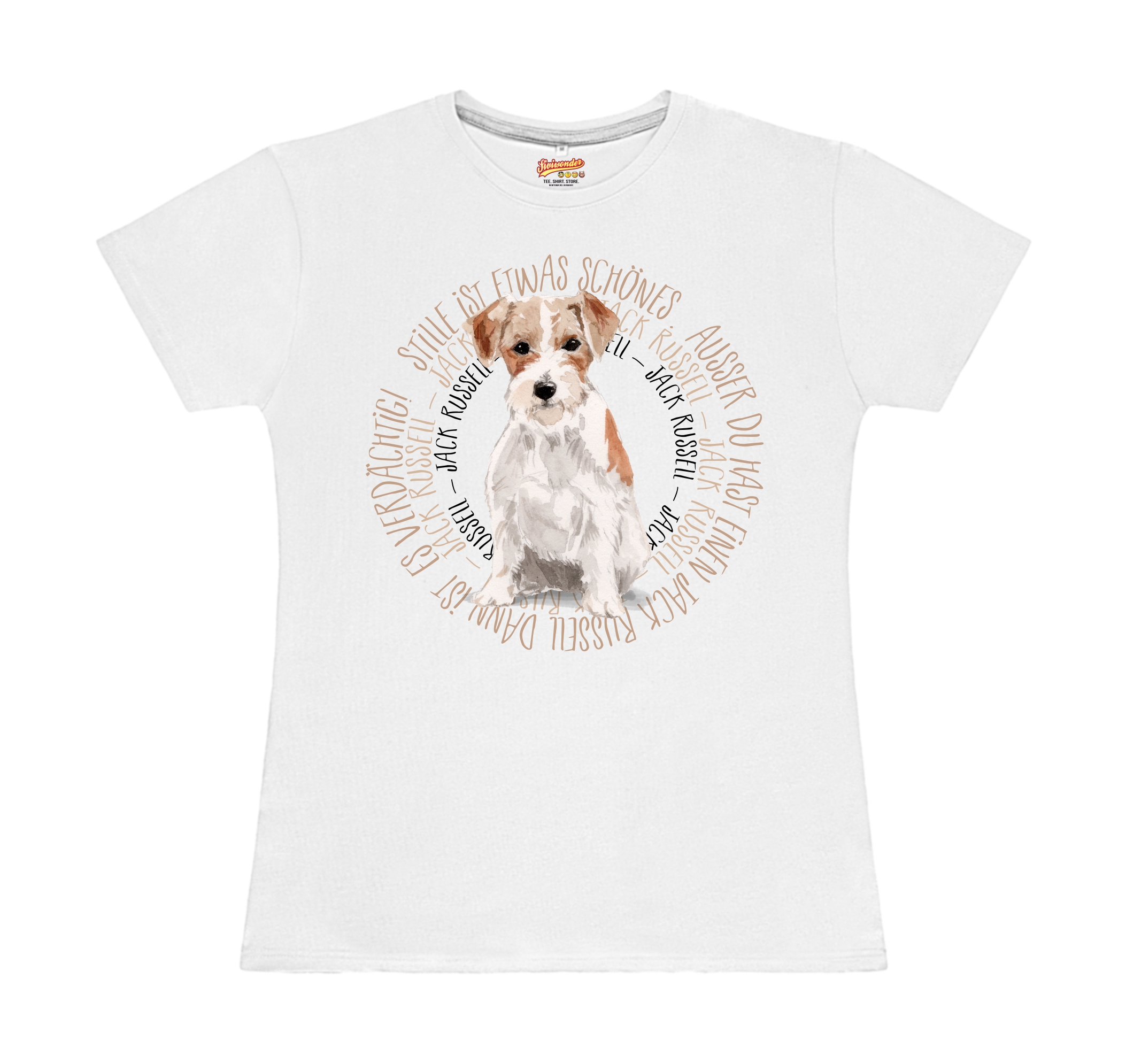 JACK RUSSELL TERRIER DAMEN T-SHIRT CIRCLE Watercolor by SIVIWONDER