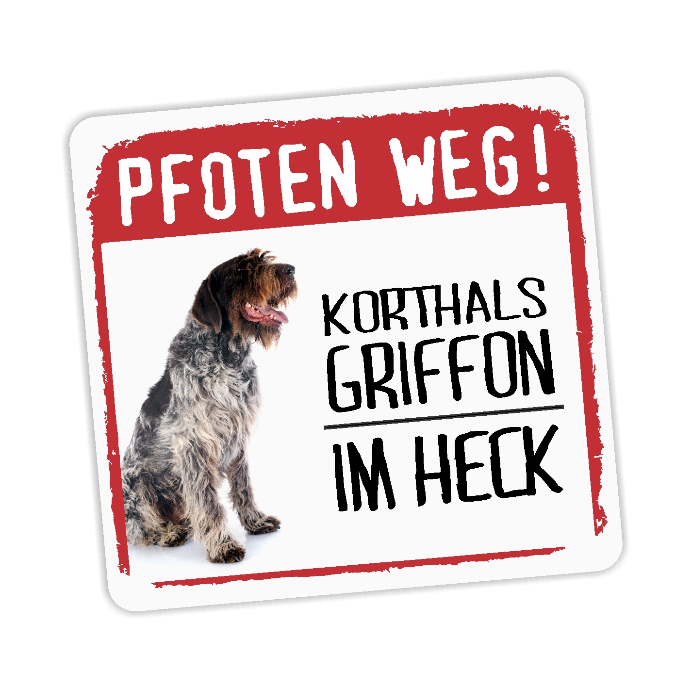 Korthals griffon Holländer Griffon darret a poil dur Korthals Dog Pfoten weg  Aufkleber Digitaldruck Motiv by SIVIWONDER