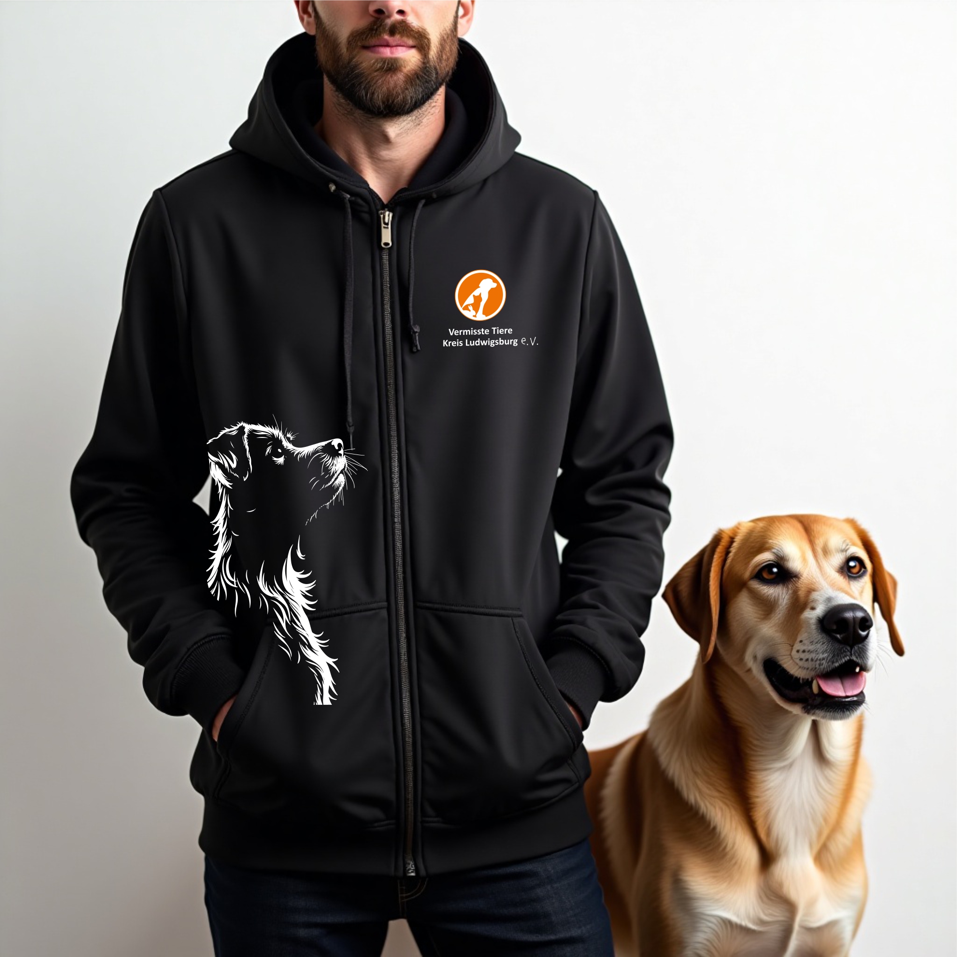 Vermisste Tiere Kreis Ludwigsburg Sweatjacke Hooded Jacket Unisex