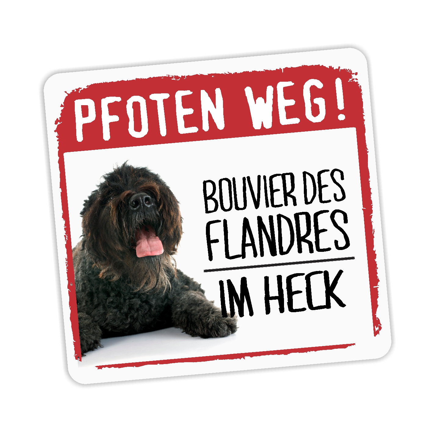 Bouvier des Flandres der Flandrische Treibhund Flanders Dog Pfoten weg  Aufkleber Digitaldruck Motiv by SIVIWONDER
