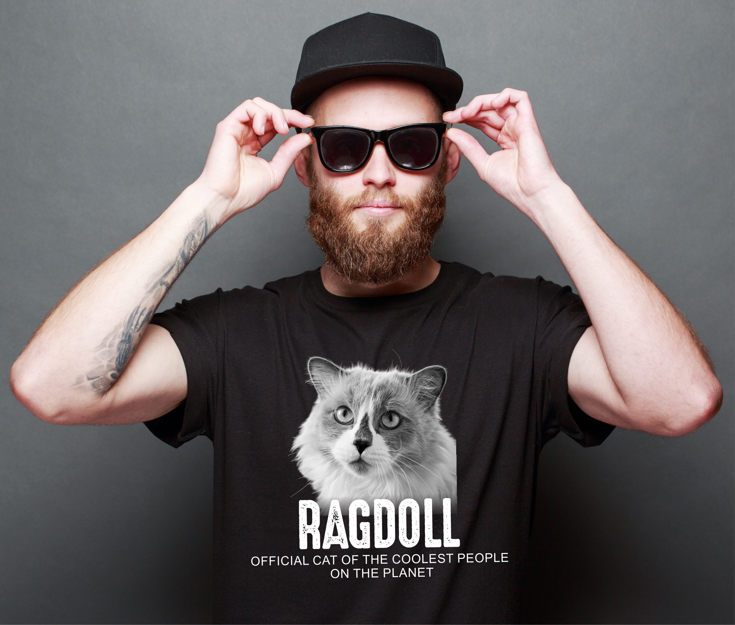 Ragdoll USA Official Cool  Katze Cat Unisex Shirt Katzenmotiv T-Shirt