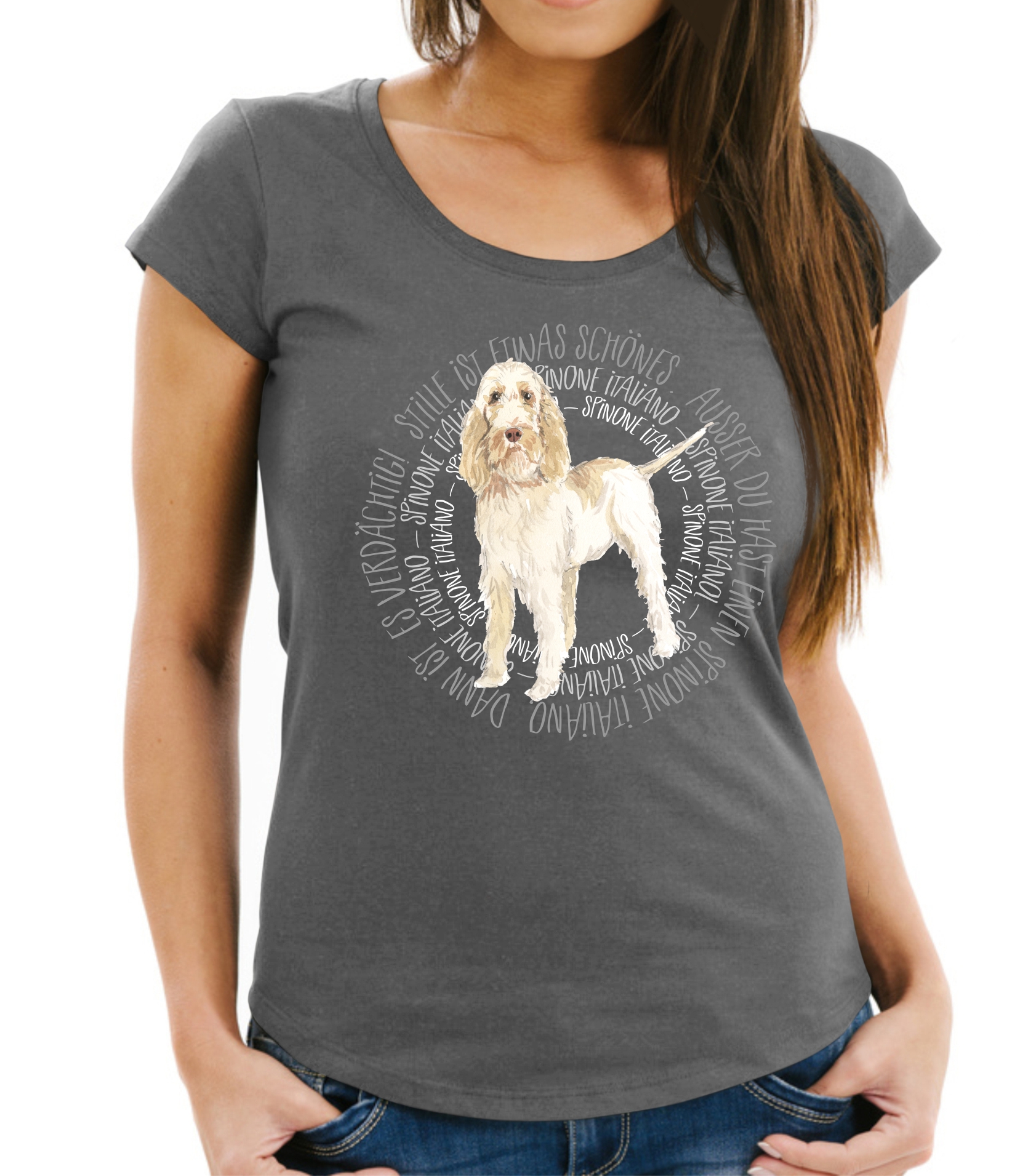 SPINONE ITALIANO DAMEN T-SHIRT CIRCLE Watercolor by SIVIWONDER