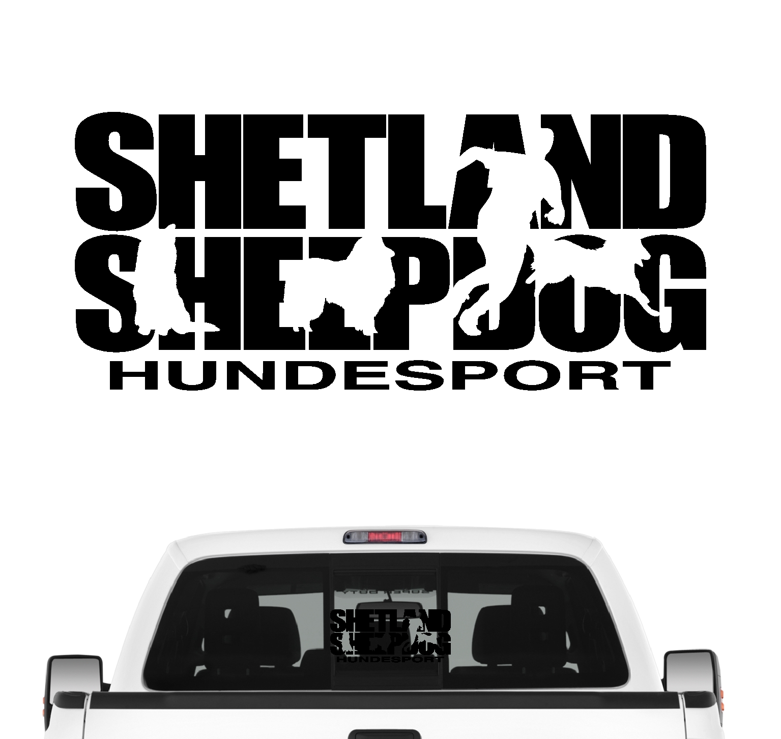 Shetland Sheepdog Hundesport Auto Aufkleber Hund Folie Sheltie Shepherd