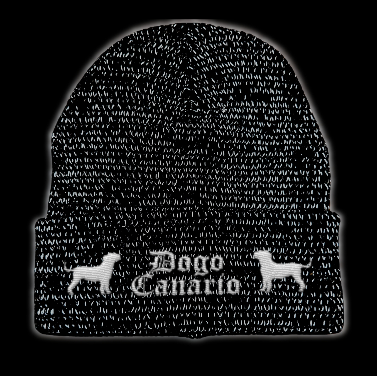 Bad Dogo Canario reflektierende Mütze Stickerei Hund Winter Strickmütze reflex Beanie warm