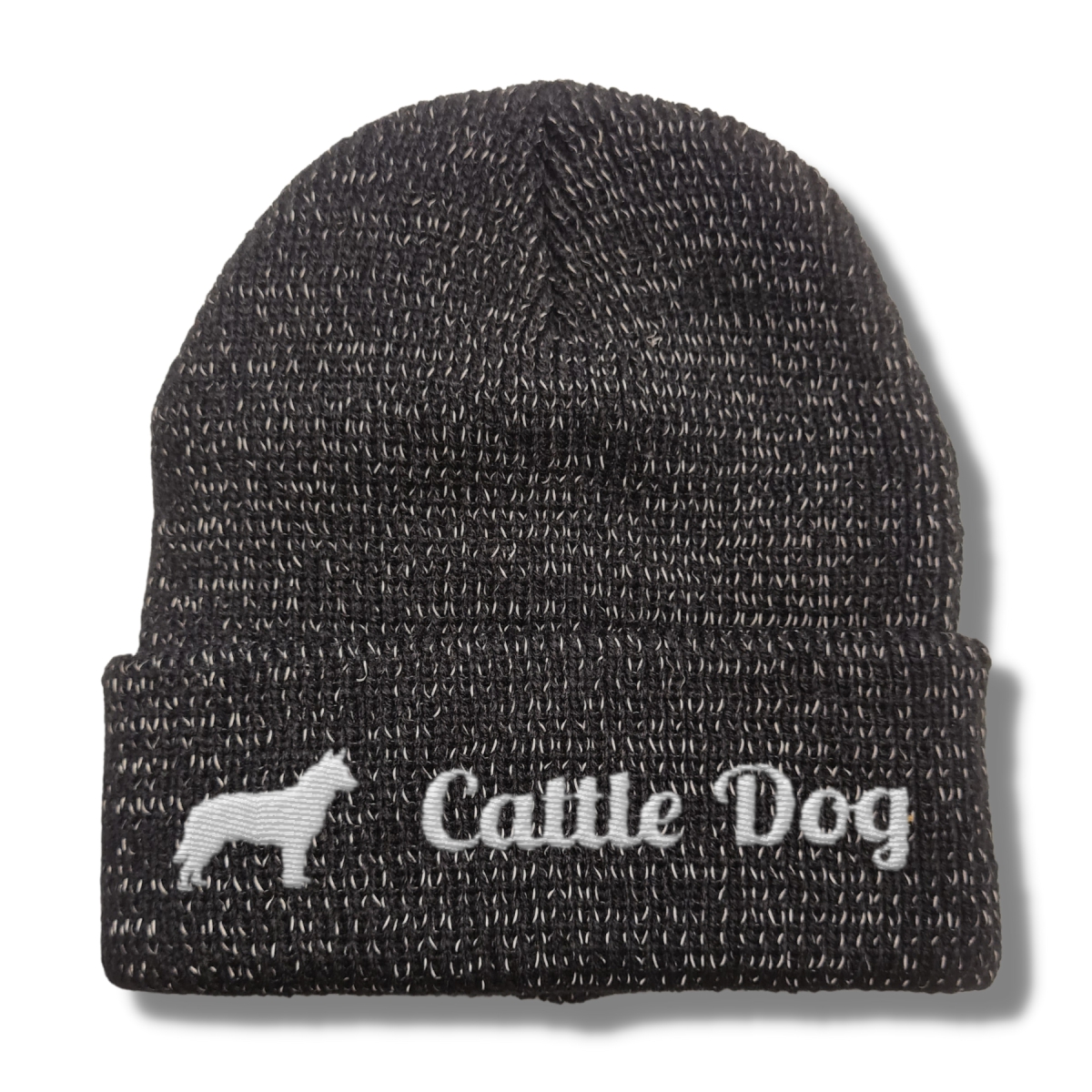 Cattle Dog reflektierende Mütze Stickerei Hund Winter Strickmütze reflex Beanie warm