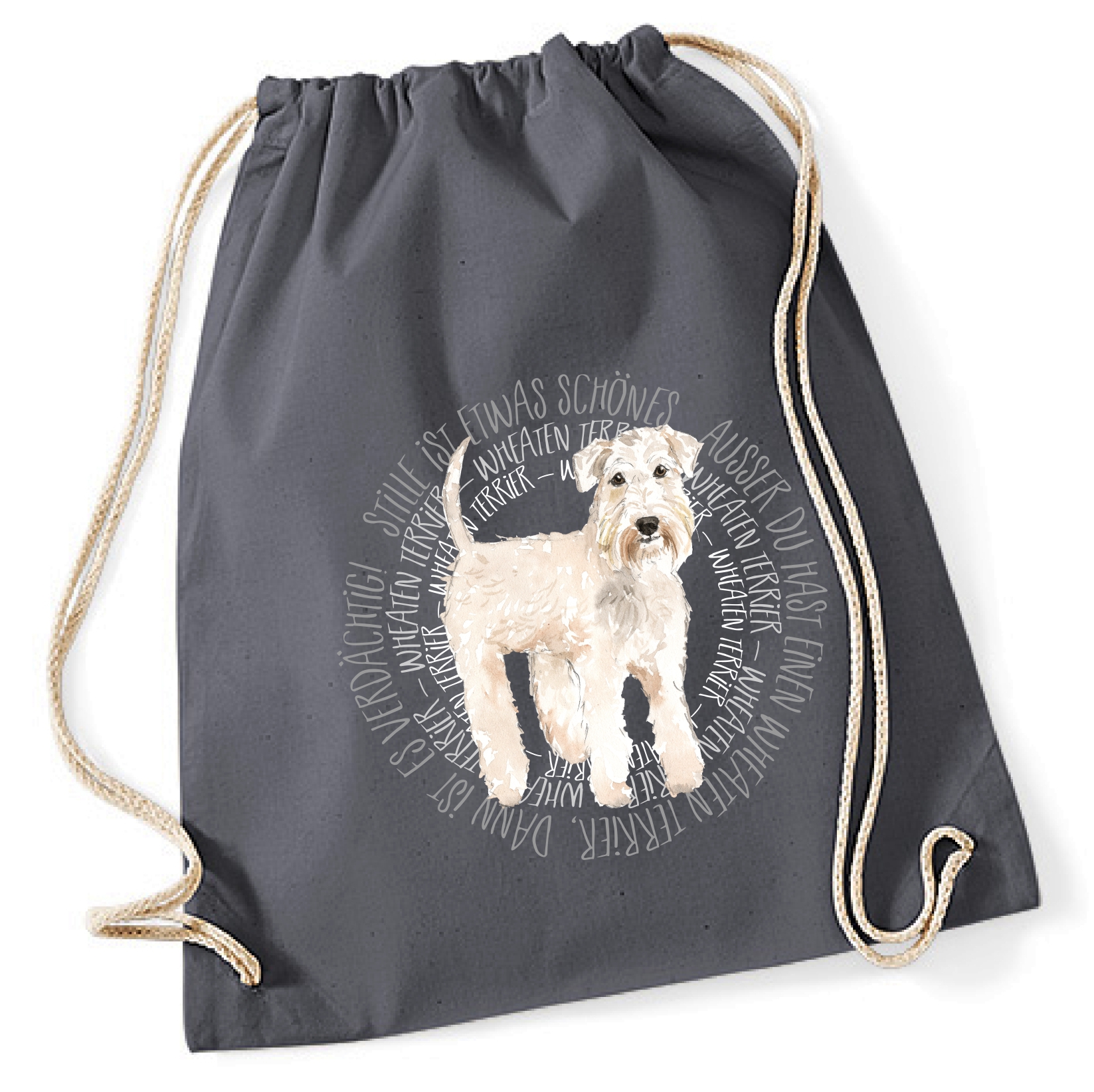 WHEATEN TERRIER TURNBEUTEL CIRCLE Watercolor by SIVIWONDER
