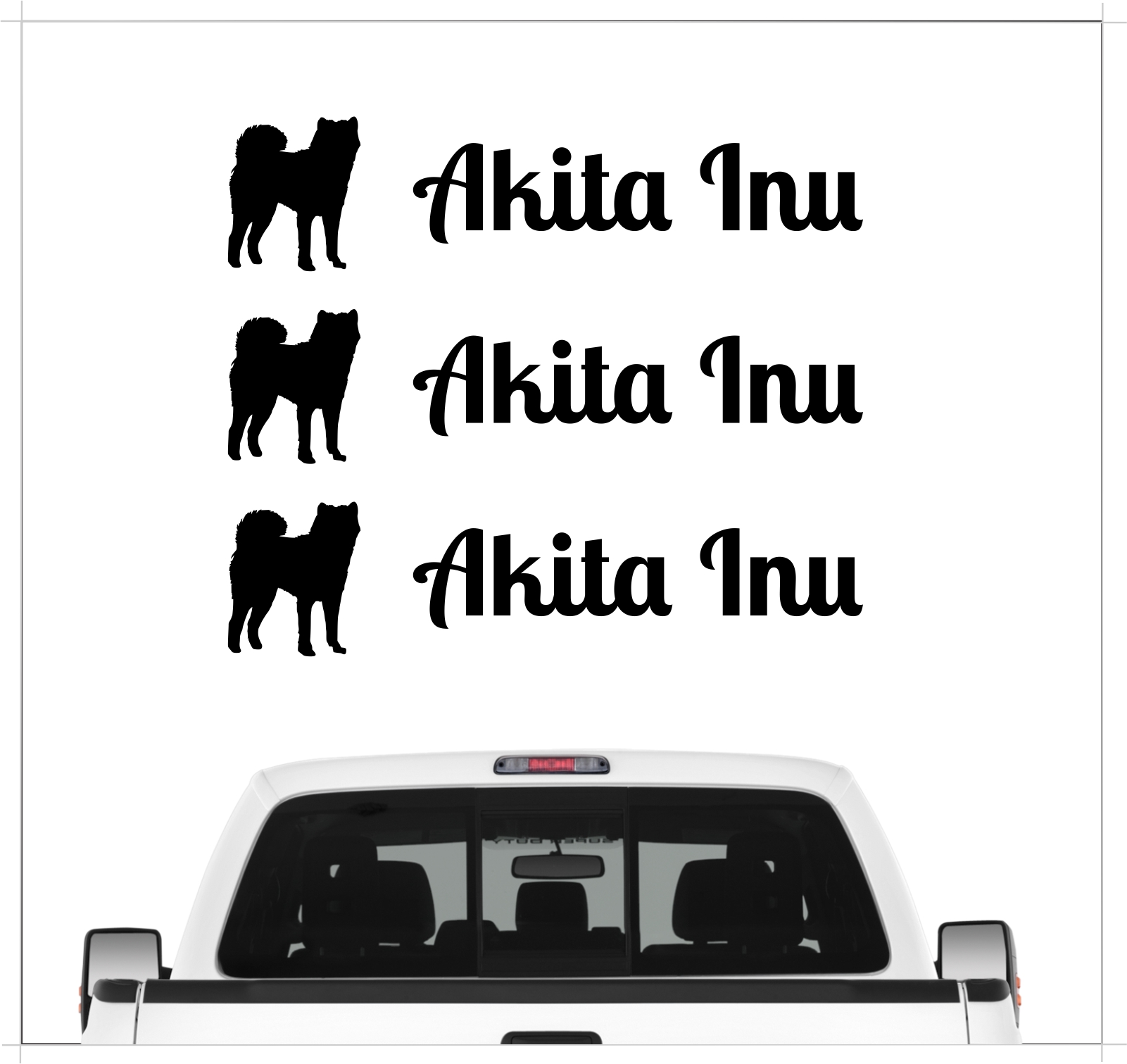 Akita Inu Japan Dog 3er Set  AUTOAUFKLEBER Aufkleber Hunde Hundemotiv by SIVIWONDER