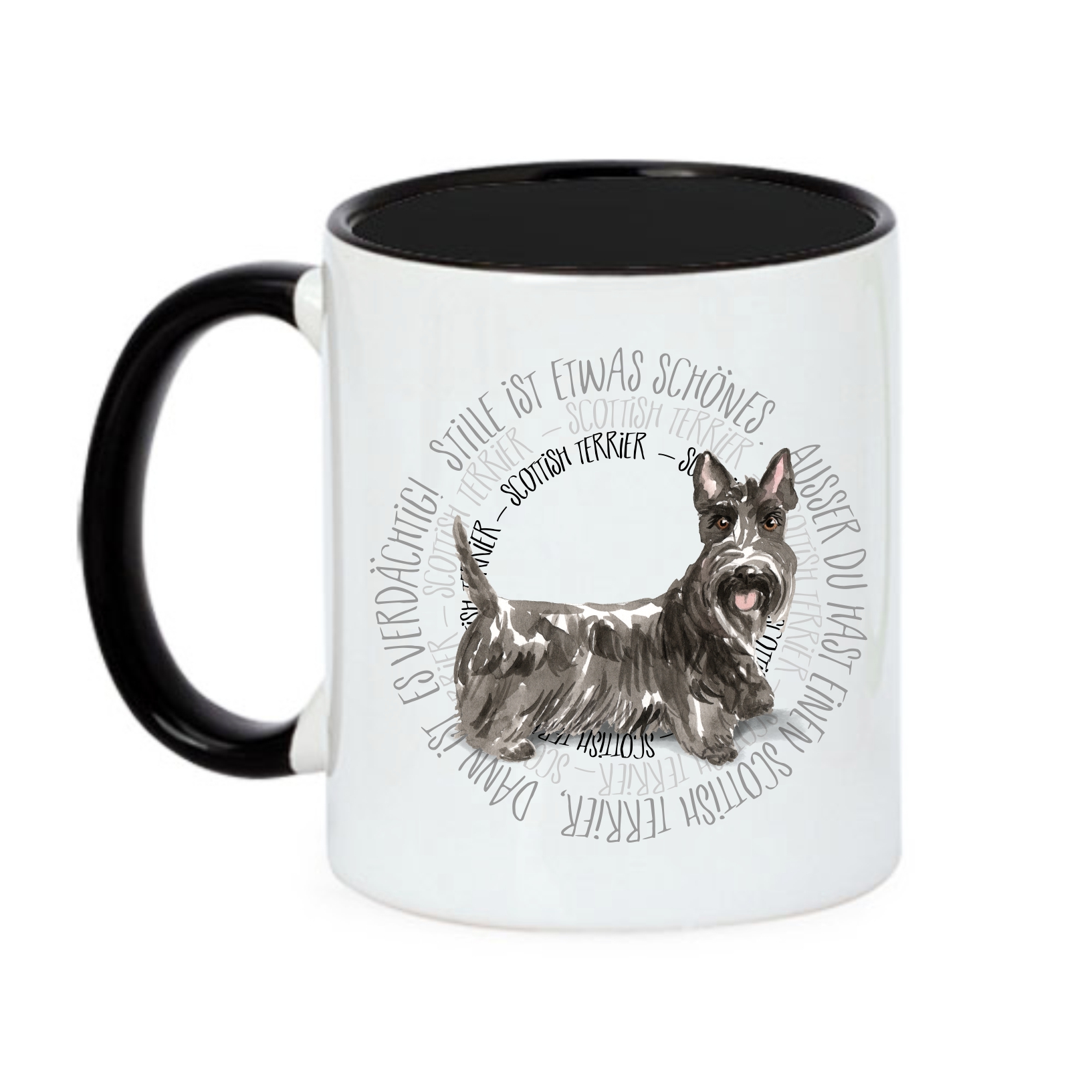 SCOTTISH TERRIER TASSE CIRCLE WATERCOLOUR Motiv by SIVIWONDER