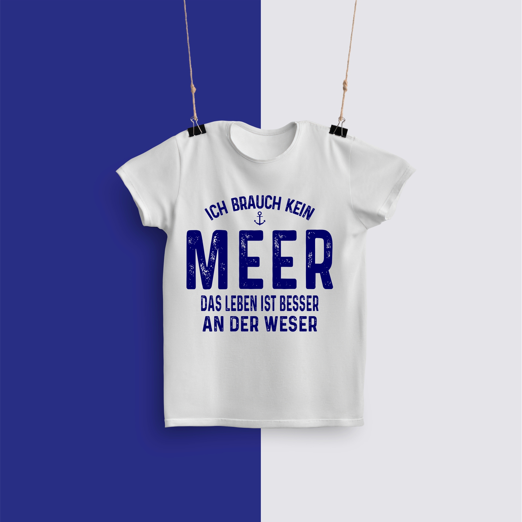 Weser Sportboot Boot Shirt Meer Unisex T-Shirt Motorboot Kapitän Wasser Bootsfahrer Bremen