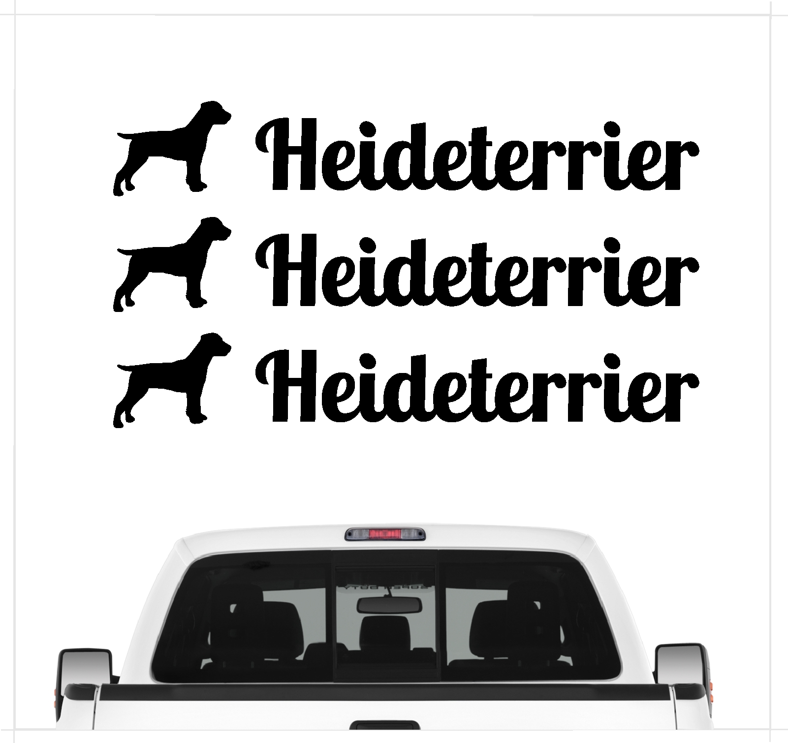 Heideterrier Heide Terrier Dog 3er Set  AUTOAUFKLEBER Aufkleber Hunde Hundemotiv by SIVIWONDER