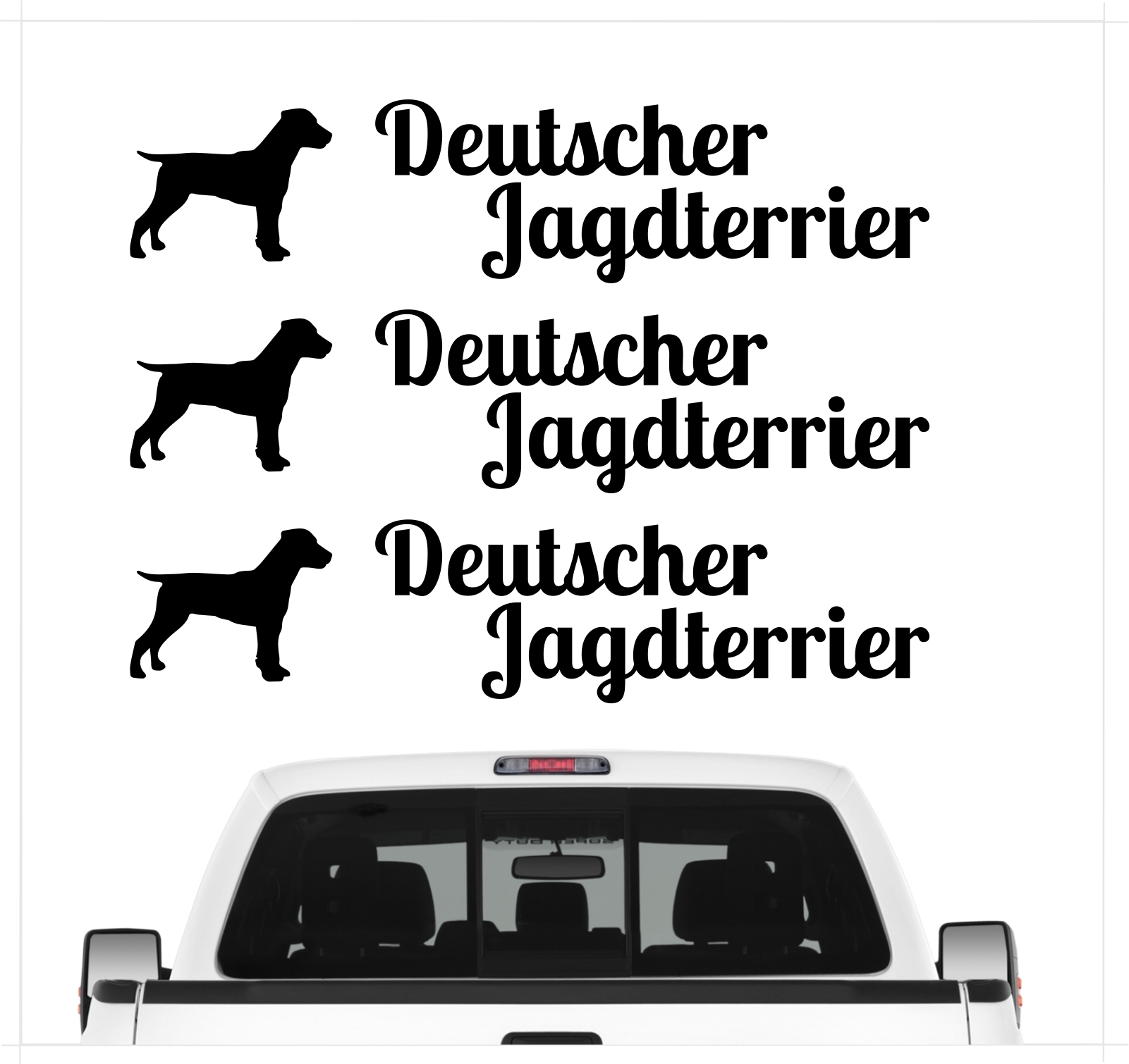Deutscher Jagdterrier Jagd Terrier Dog 3er Set  AUTOAUFKLEBER Aufkleber Hunde Hundemotiv by SIVIWONDER