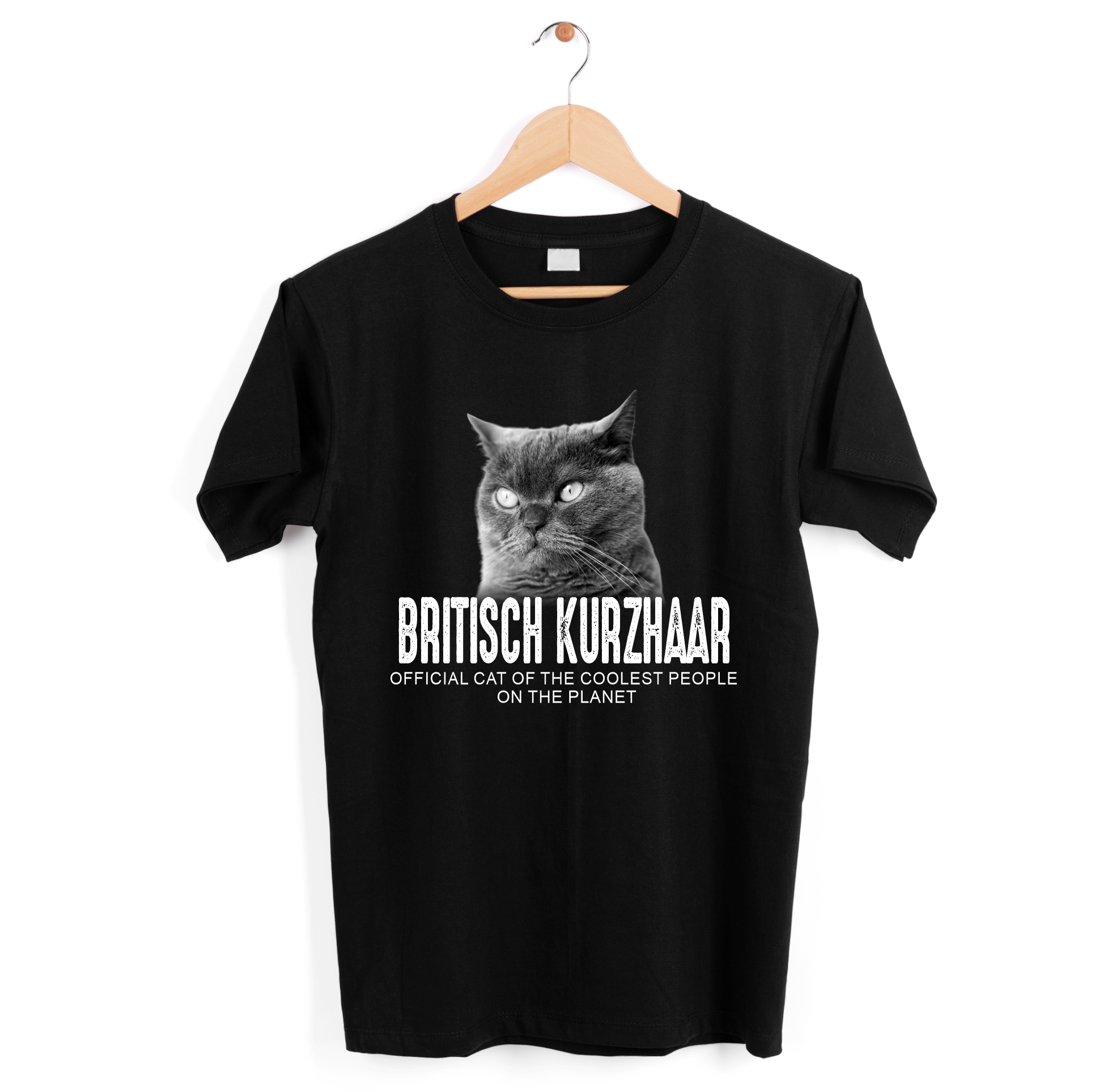 Britisch Kurzhaar British Shorthair Katze Cat Unisex Shirt Officialcool Leute lustig Katzenmotiv T-S
