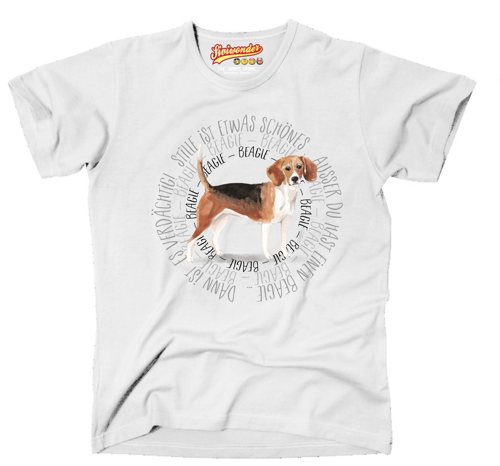 BEAGLE UNISEX T-SHIRT CIRCLE Watercolor by SIVIWONDER