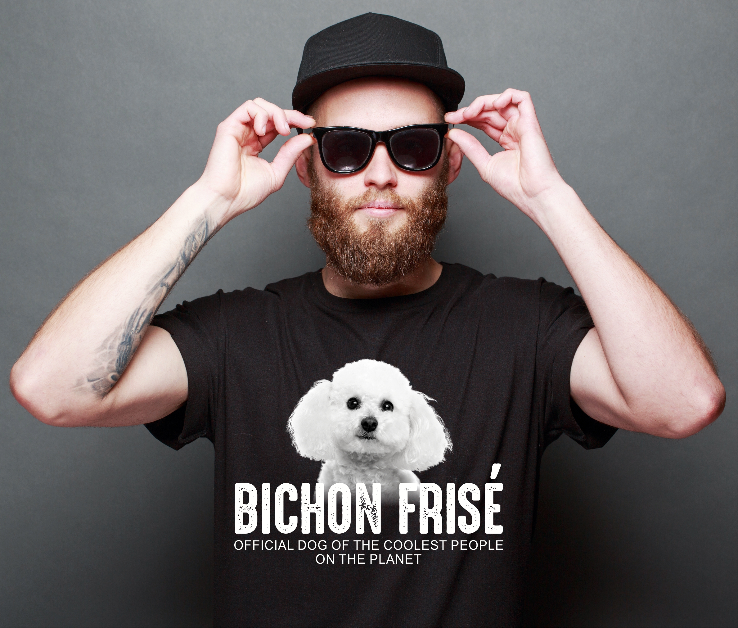 Bichon Frise a poil frise Tenerife weiß  Dog cool Leute lustig Shirt T-Shirt Hundemotiv Siviwonder