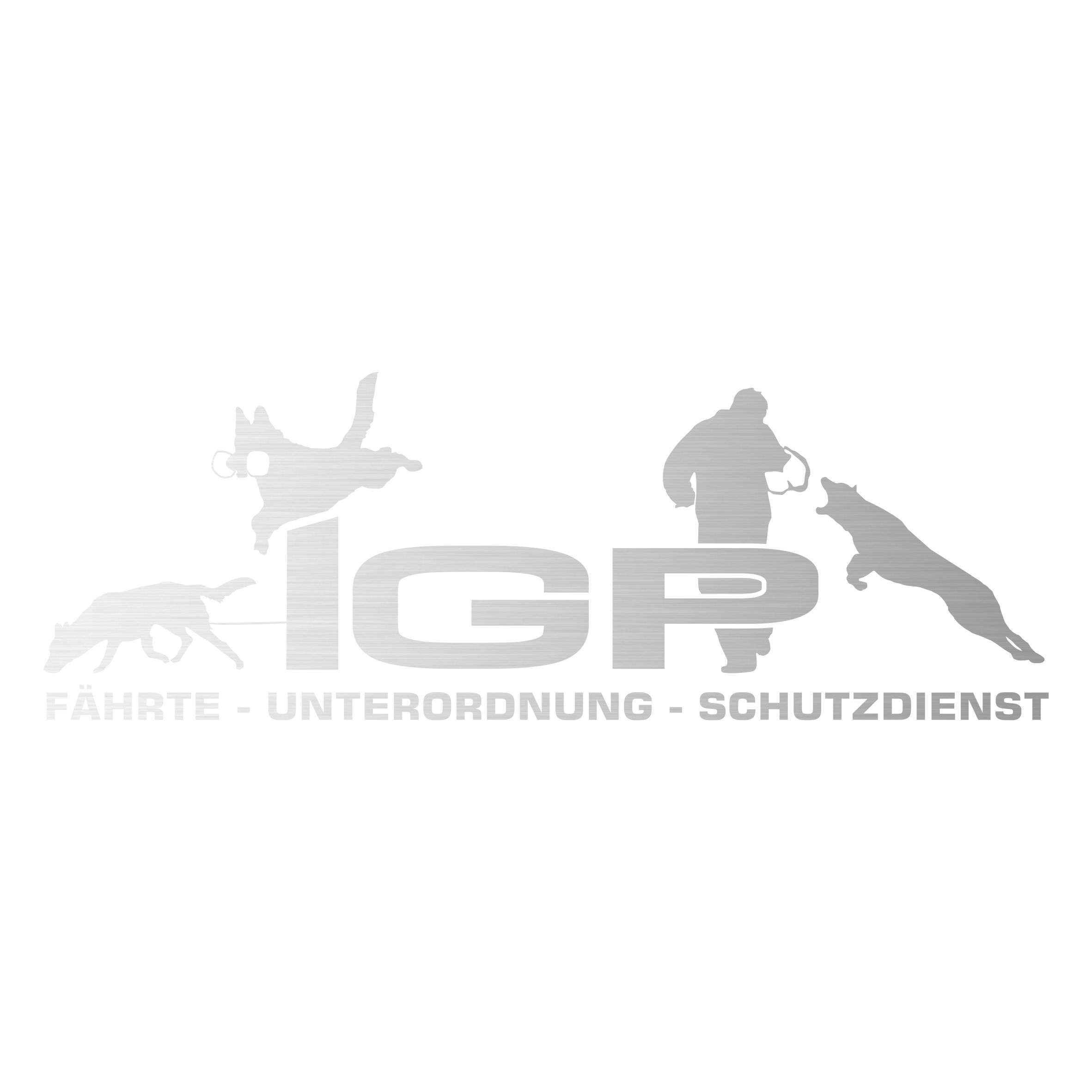 Aufkleber Hundemotiv Rasse IGP IPO Begleithund Prüfung Internationale Prüfungsordnung Gebrauchshudeprüfung Fährte Schutzdienst U