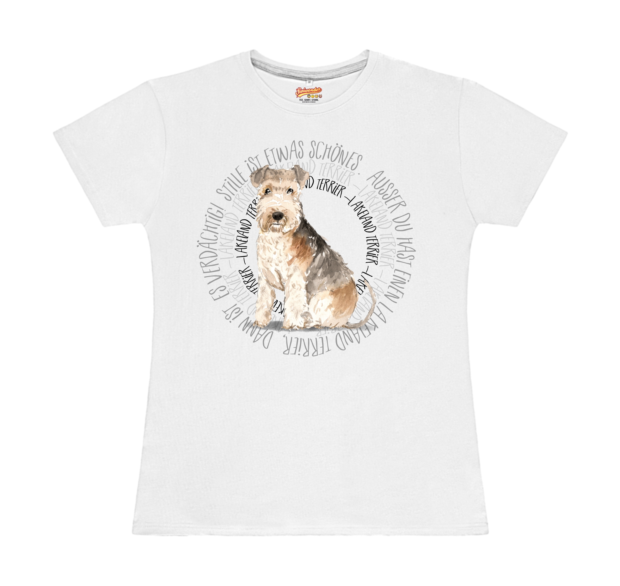 LAKELAND TERRIER DAMEN T-SHIRT CIRCLE Watercolor by SIVIWONDER