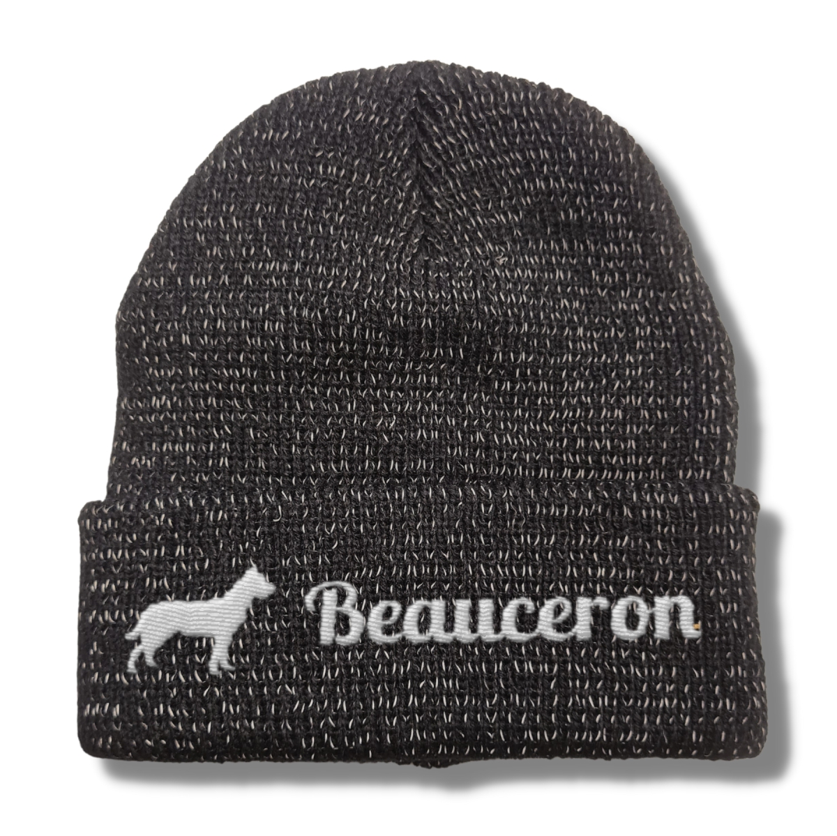 Beauceron reflektierende Mütze Stickerei Hund Winter Strickmütze reflex Beanie warm