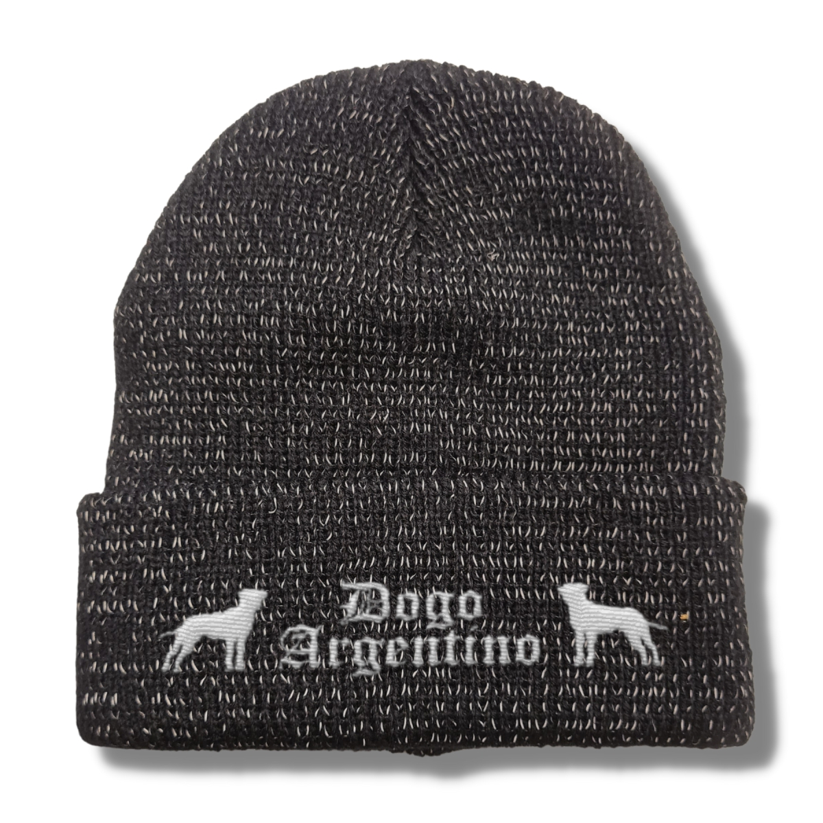 Bad Dogo Argentino reflektierende Mütze Stickerei Hund Winter Strickmütze reflex Beanie warm