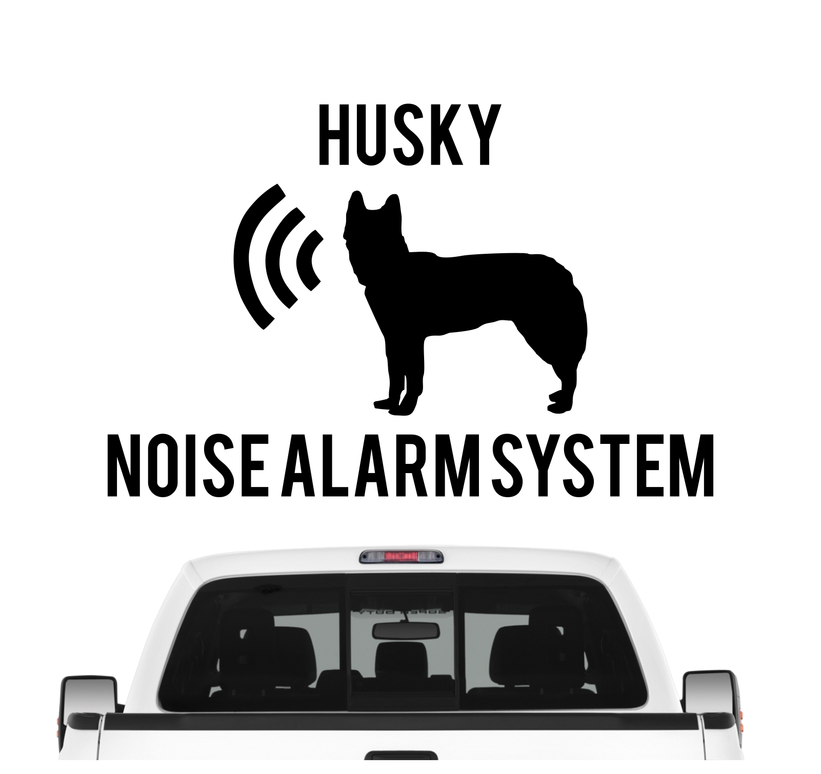 Husky Noise Alarmsystem Auto Aufkleber Hund Folie Wandtattoo Tattoo Sticker Siberian Icee Sibe Chukcha Huskies Sibireien Schlittenhund