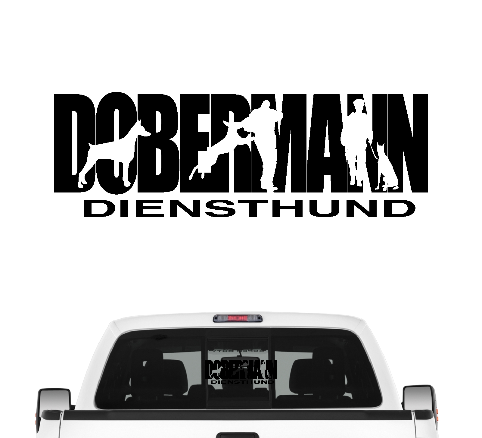 Dobermann Hundesport Autoaufkleber Hund Folie Aufkleber Dobi Diensthund