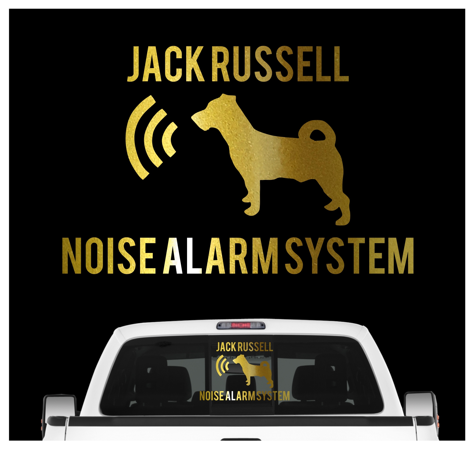 Jack Russell Noise Alarmsystem Auto Aufkleber Hund Folie Wandtattoo Tattoo Sticker JRT Russel Jacky Jackie Terrier