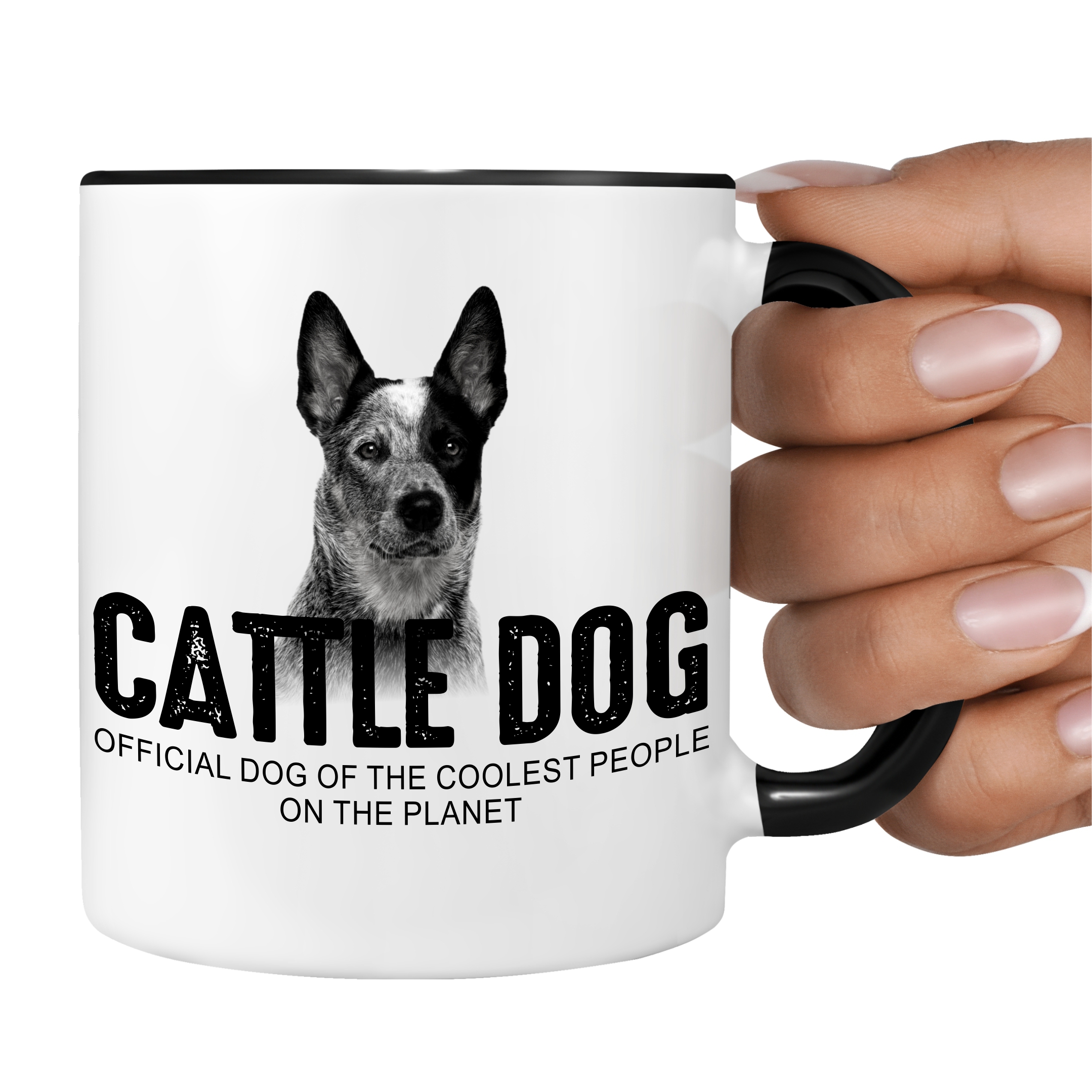 Australian Cattle Dog ACD Blue Heeler Red Heeler Queensland Heeler Australischer Treibhund  Dog cool Leute lustig Dog Tasse Kaffeetasse Kaffeebecher happy Design by Siviwonder