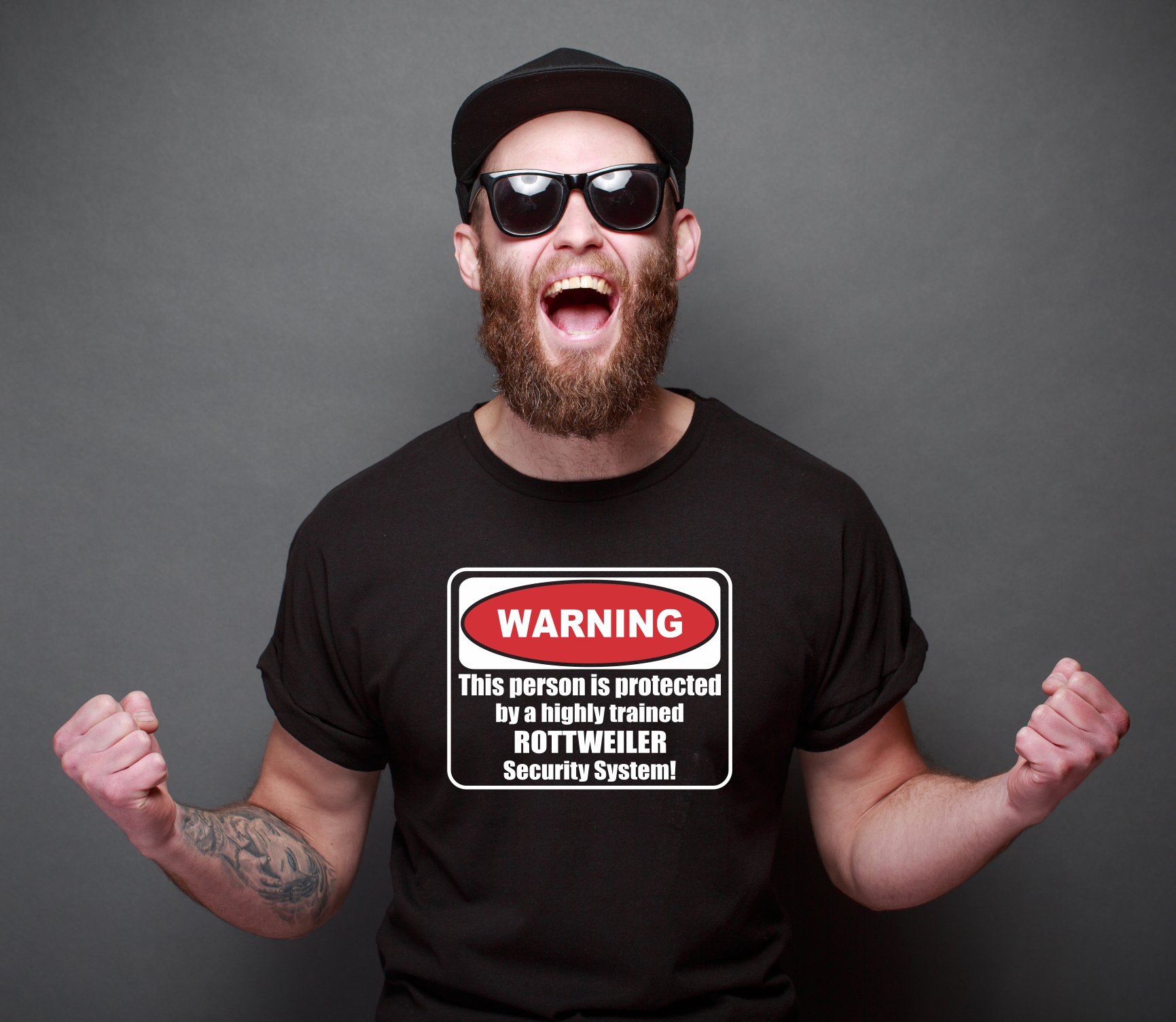 Rottweiler - Warning UNISEX T-SHIRT  Sprüche