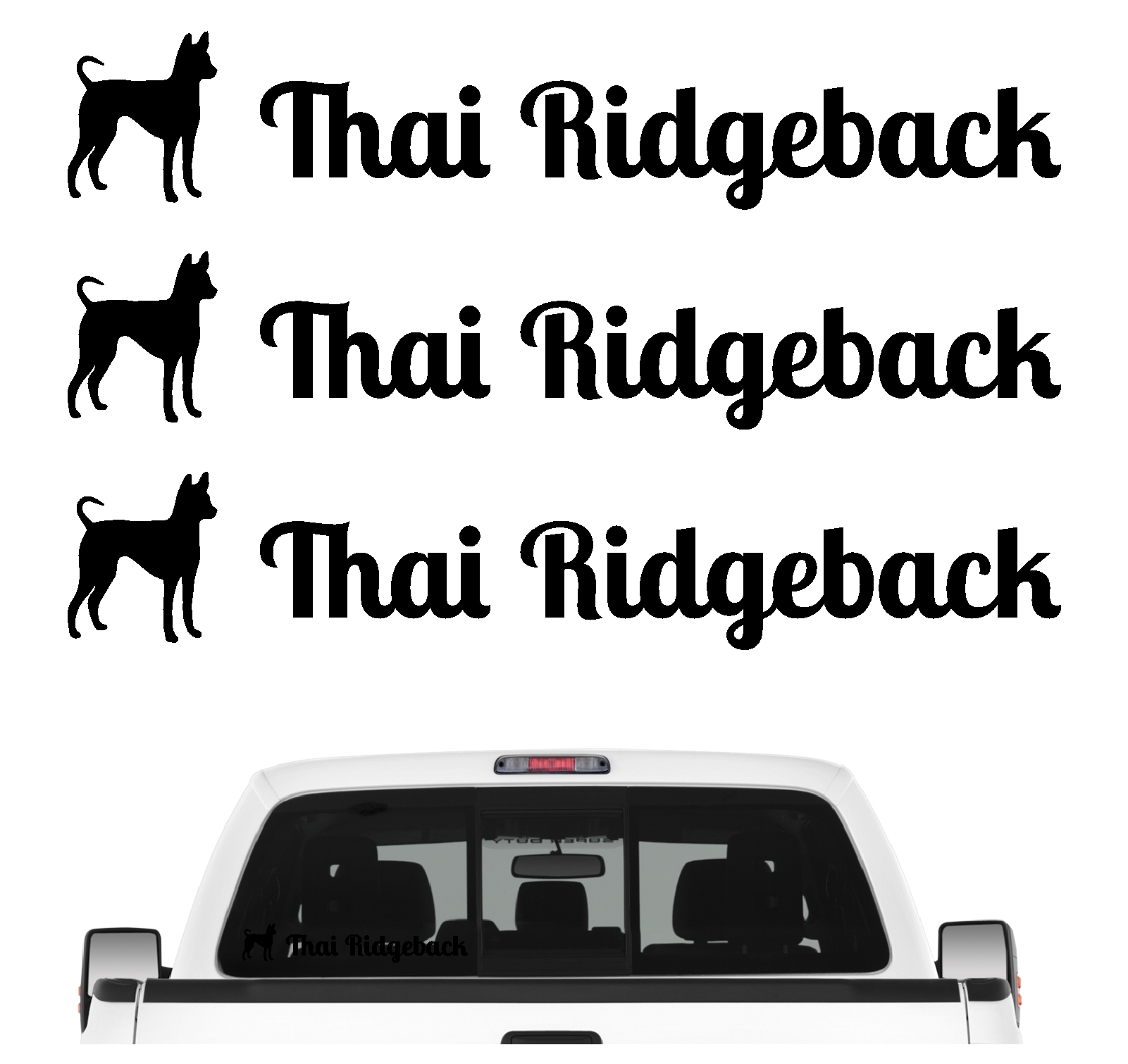 Thai Ridgeback Ridge Thailand  Dog 3er Set  AUTOAUFKLEBER Aufkleber Hunde Hundemotiv by SIVIWONDER
