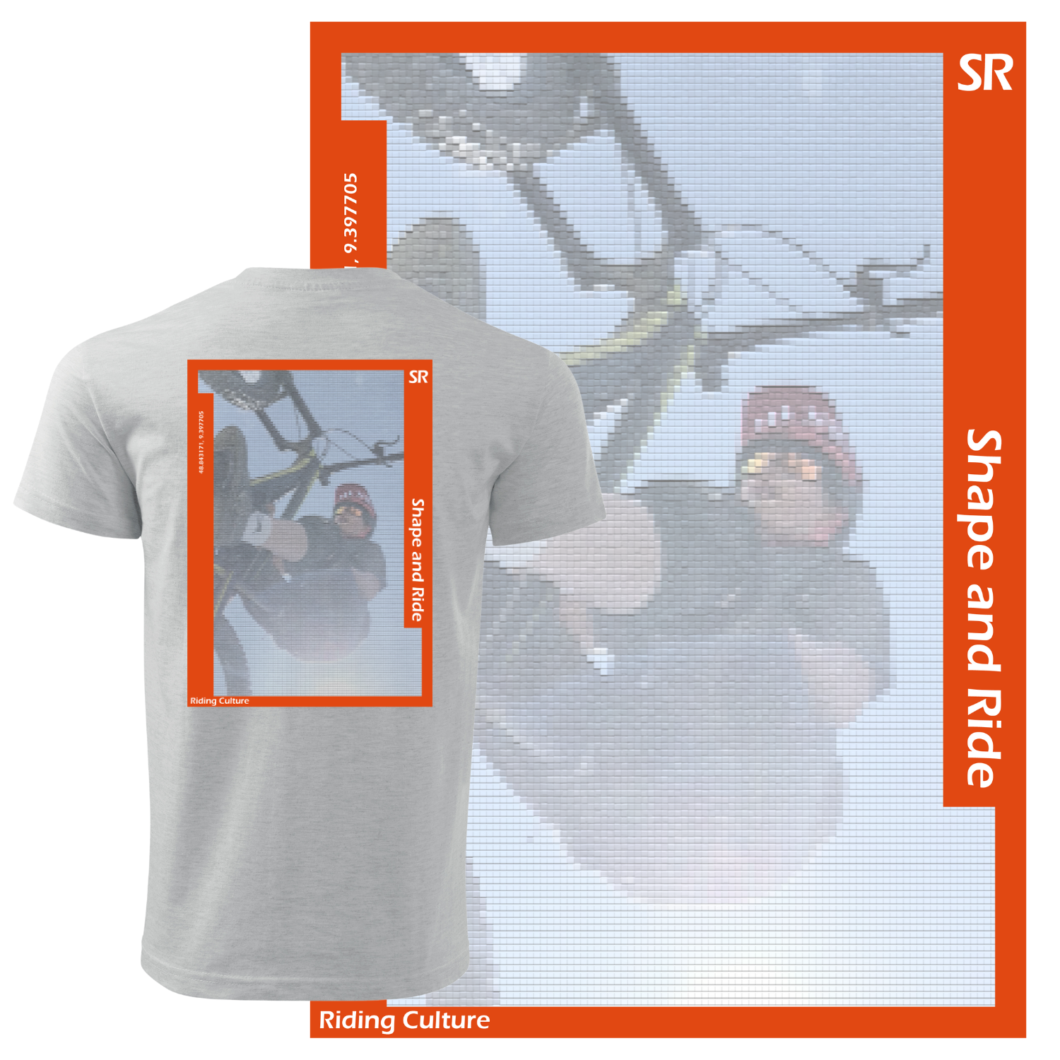 Shape and Ride T- Shirt Männer Unisex Fashion