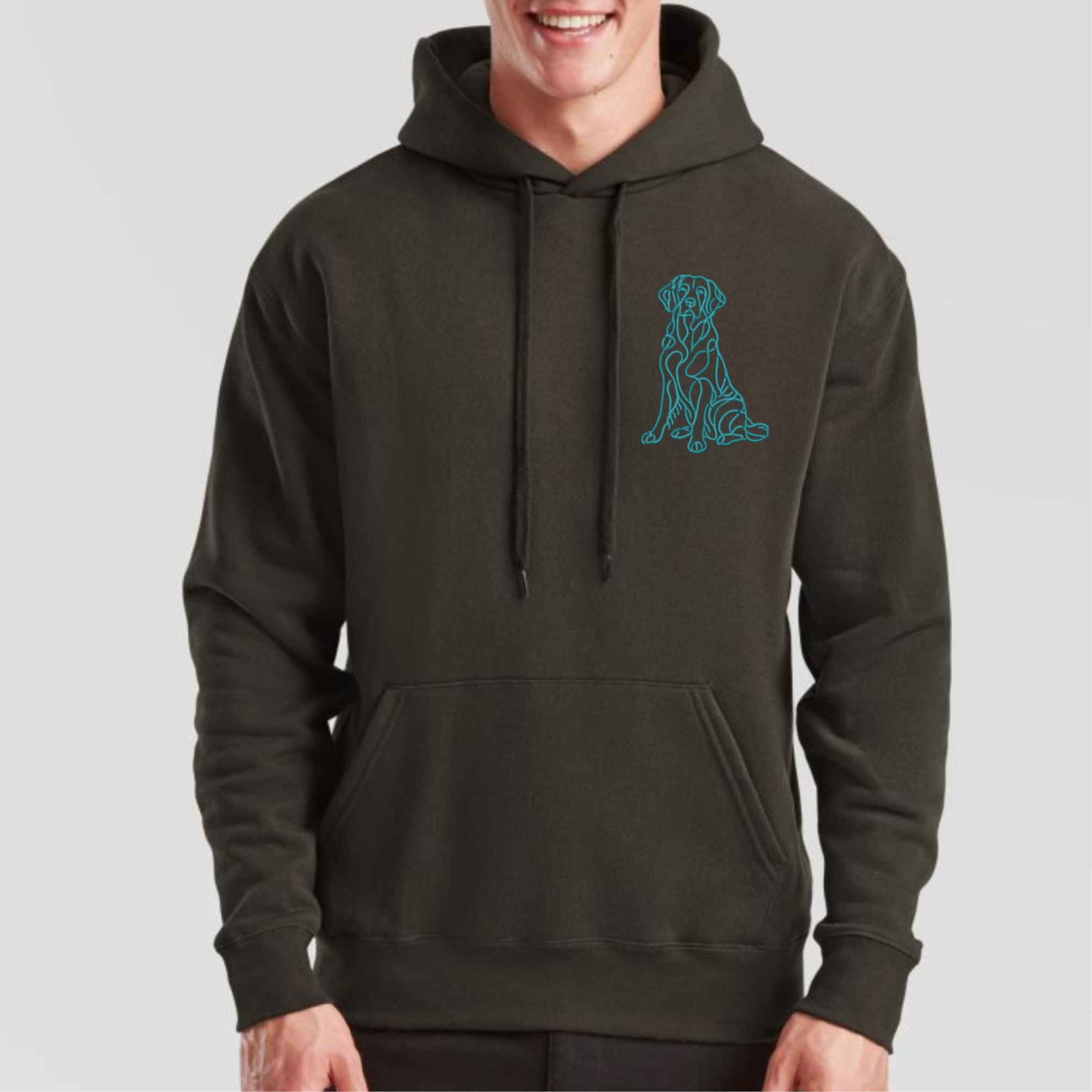 Hoodie Epagneul Breton gestickt Hund wählbare Stickerei kuschelig Stickerei personalisiert
