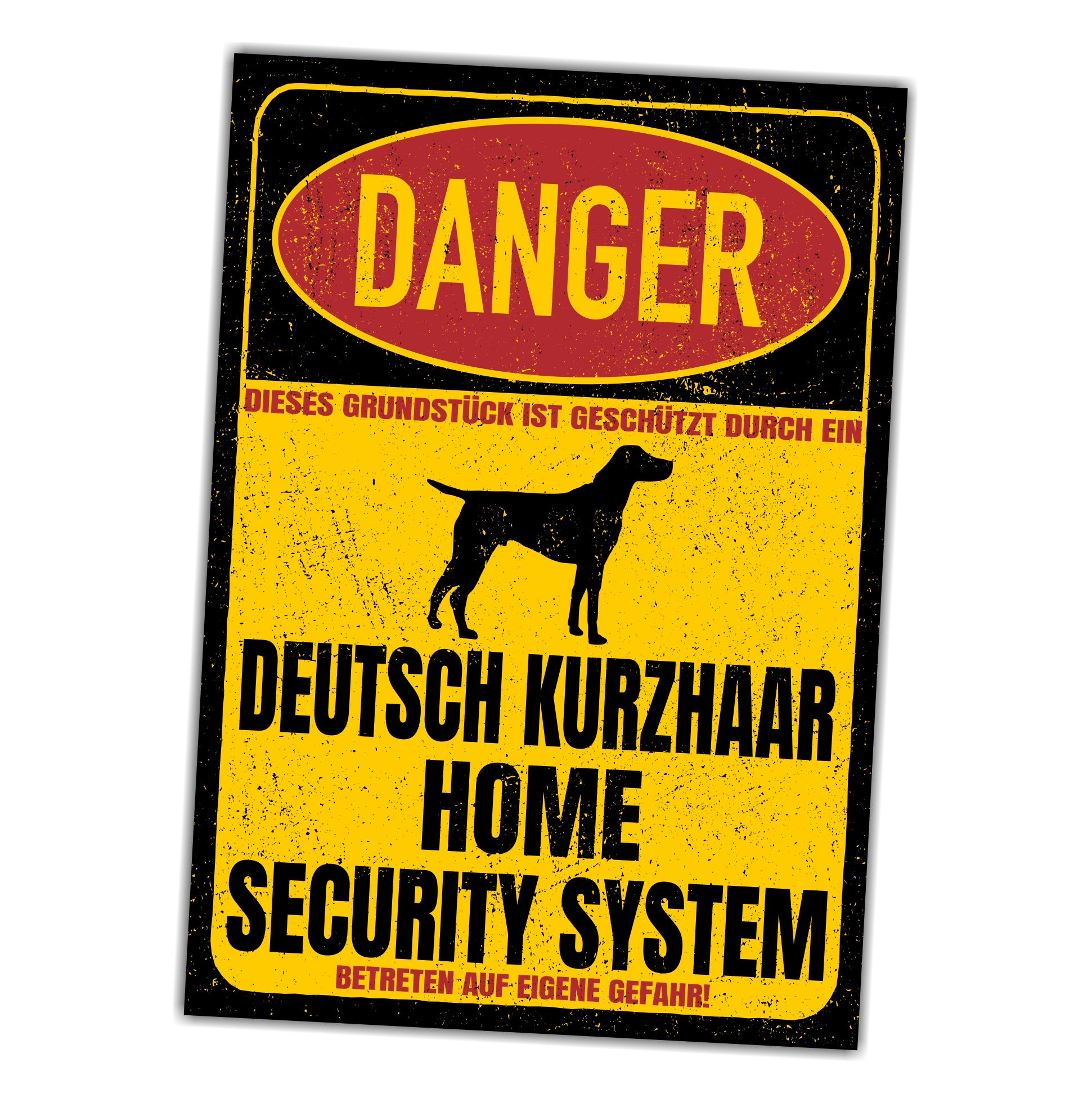 Deutsch Kurzhaar DK Deutscher kurzhaariger Vorstehhund German Shorthaired Pointer Jagdhund Jäger Dog Türschild