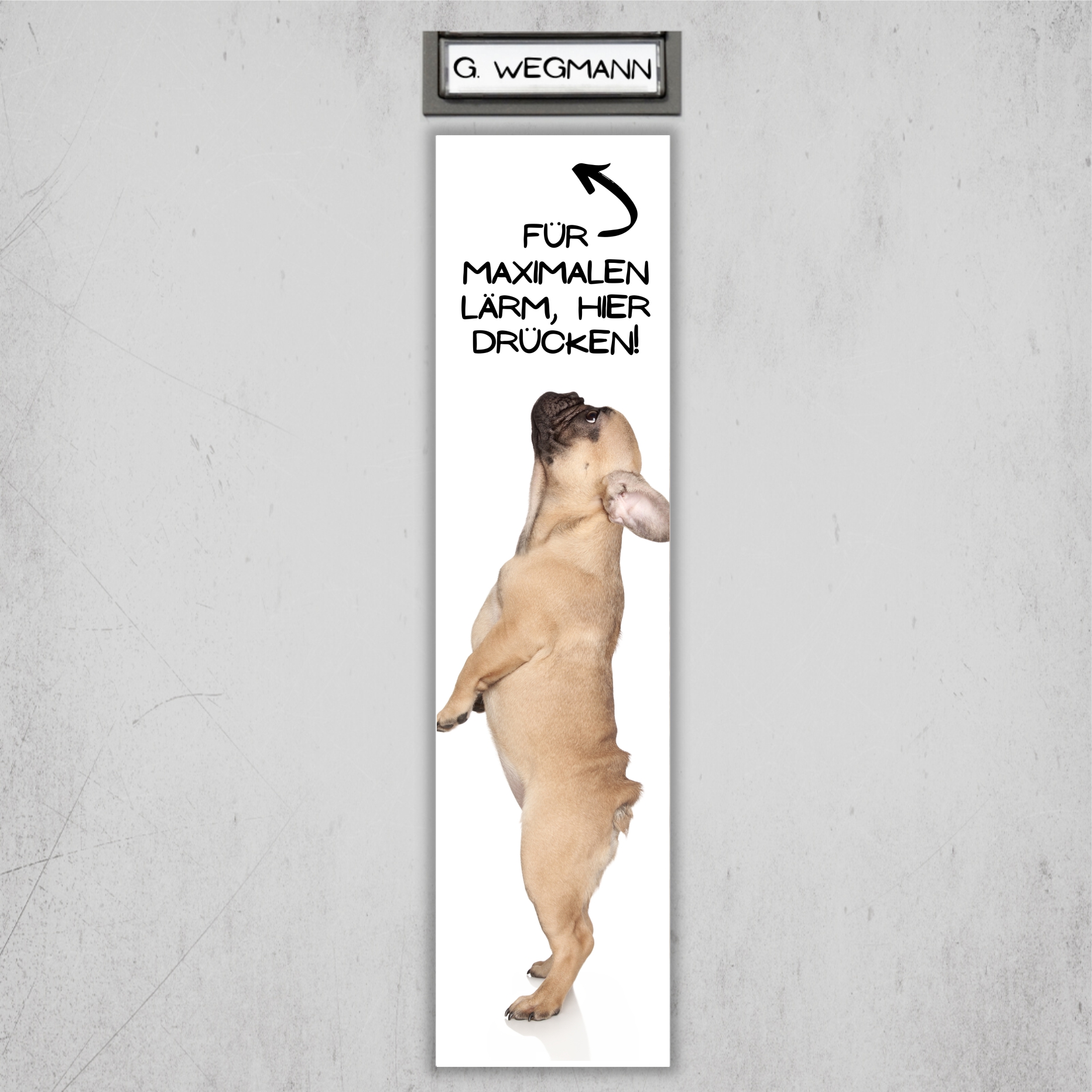 French Bulldog Frenchie Bully Französische Bulldogge  Dog Türschild Warnschild Hundeschild Schildr happy Design by Siviwonder