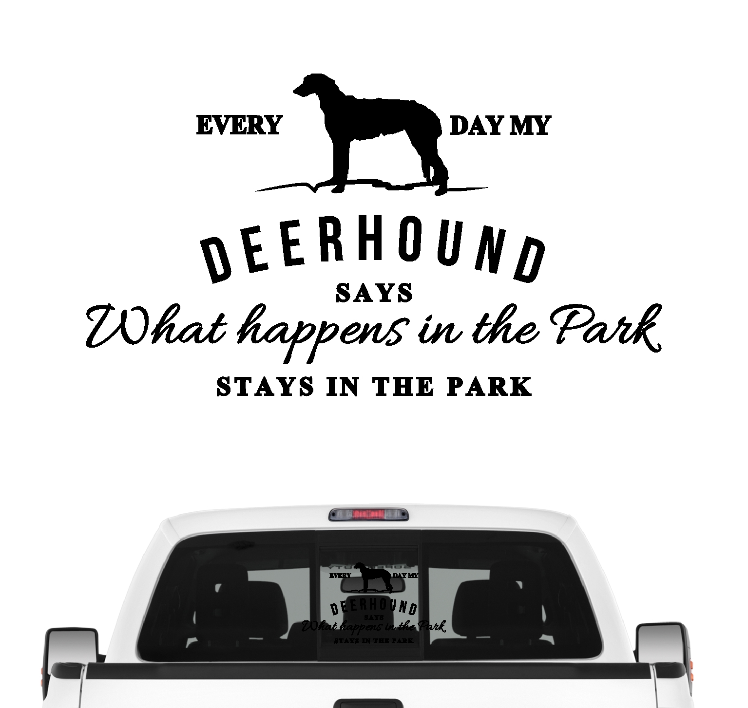 Deerhound Vintage Hundeaufkleber Hundemotiv Folie