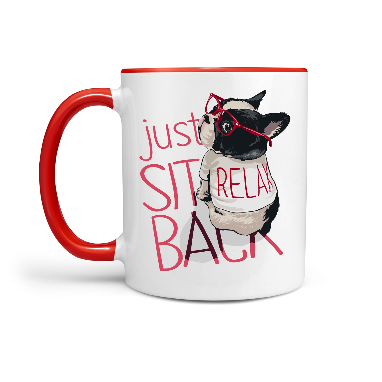 Relax French Bulldog süße The Dog Tasse Kaffeebecher Bulldogge Bully