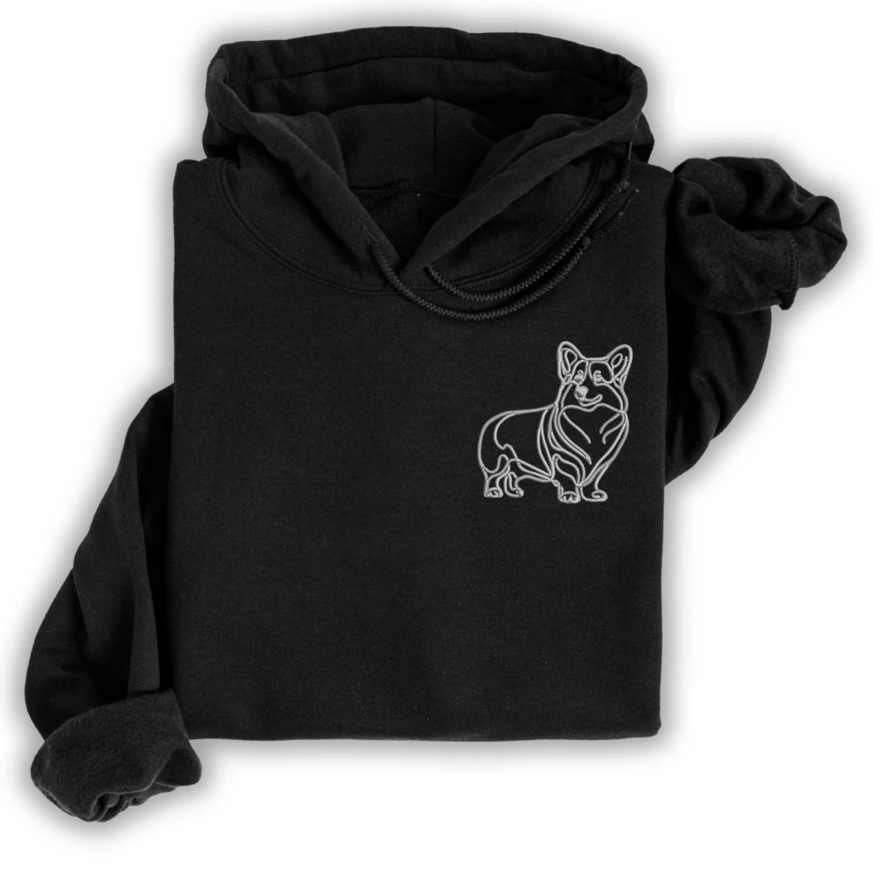 Hoodie Welsh Corgi Corgie gestickt Hund wählbare Stickerei kuschelig Stickerei personalisiert