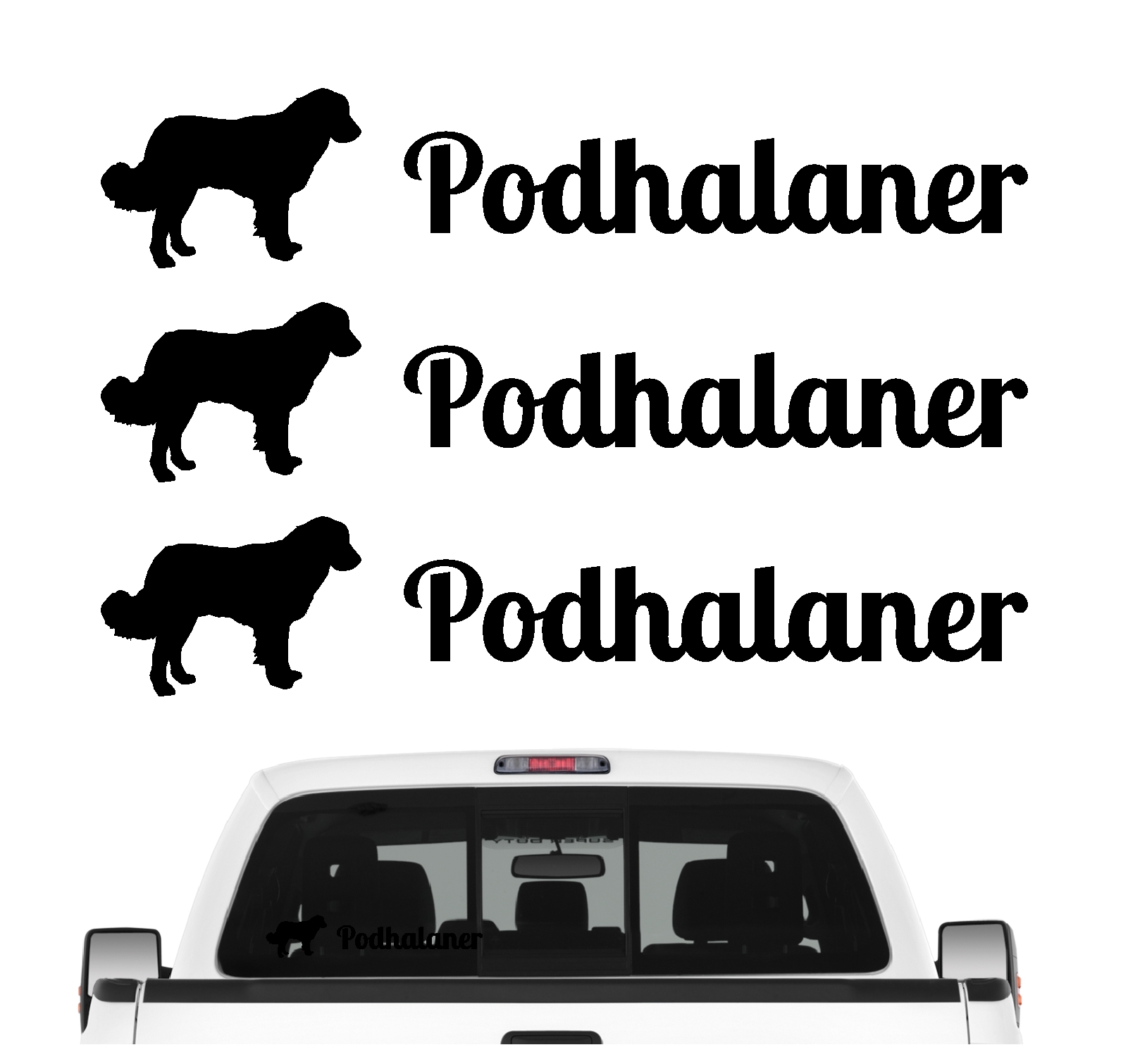Podhalaner Polski Owczarek Podhalanski Tatahund Hirtenhund Dog 3er Set  AUTOAUFKLEBER Aufkleber Hunde Hundemotiv by SIVIWONDER