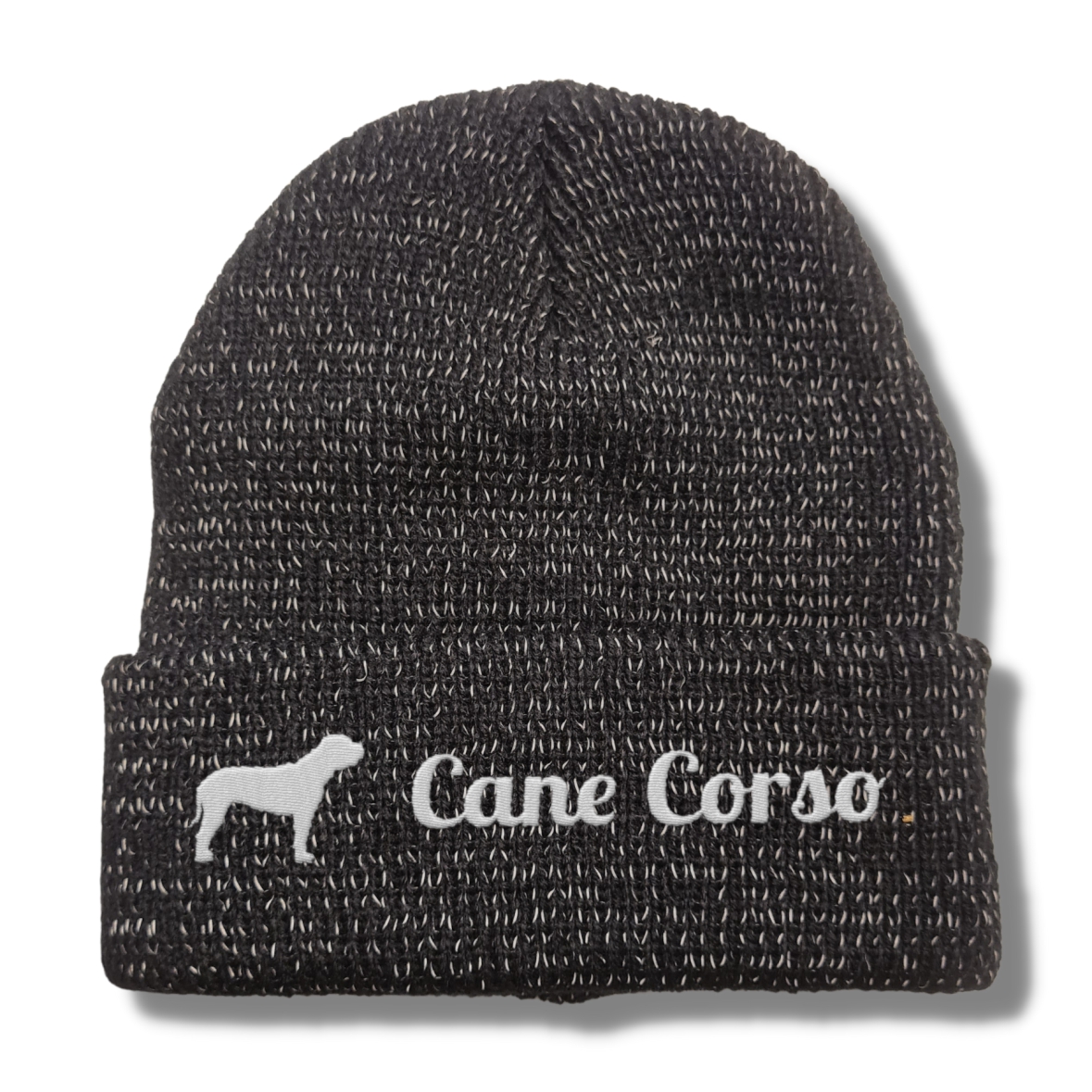 Cane Corso reflektierende Mütze Stickerei Hund Winter Strickmütze reflex Beanie warm