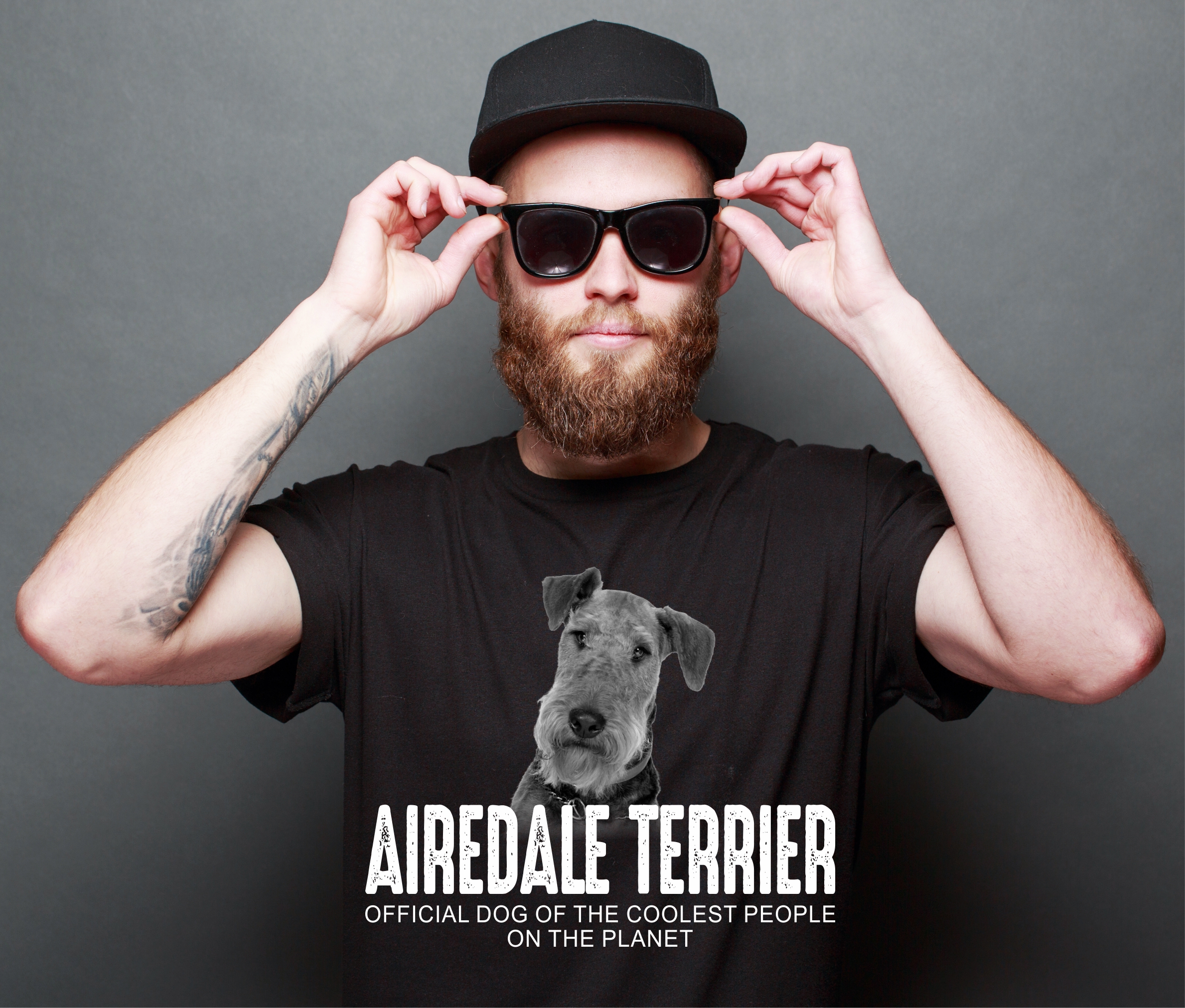 Airedale Terrier Hund Unisex Shirt Official Dog cool Leute lustig Hundemotiv T-Shirt