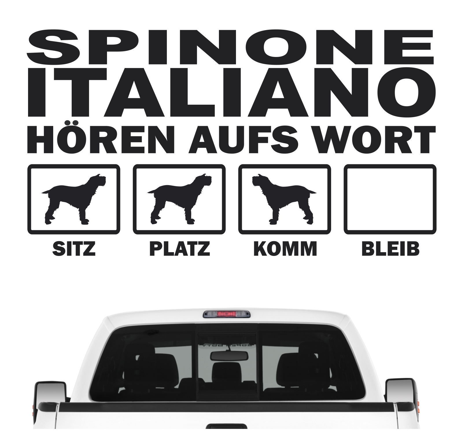Spinone Italiano Vorstehhund Italian Griffon Hört aufs Wort Hunde Aufkleber Sticker Autoaufkleber Wandtattoo Tattoo