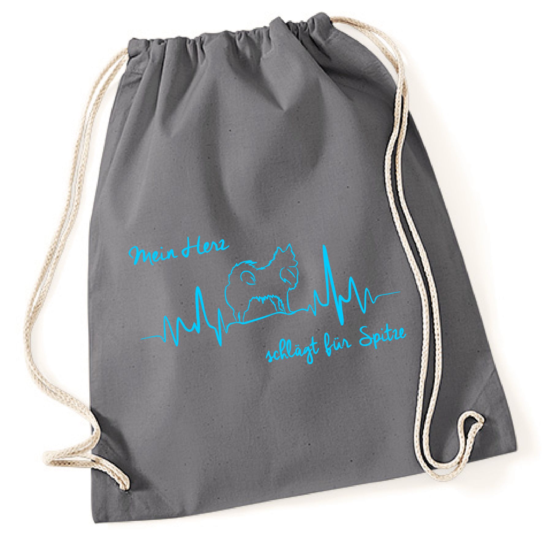 DEUTSCHER SPITZ TURNBEUTEL HEARTBEAT EKG by SIVIWONDER