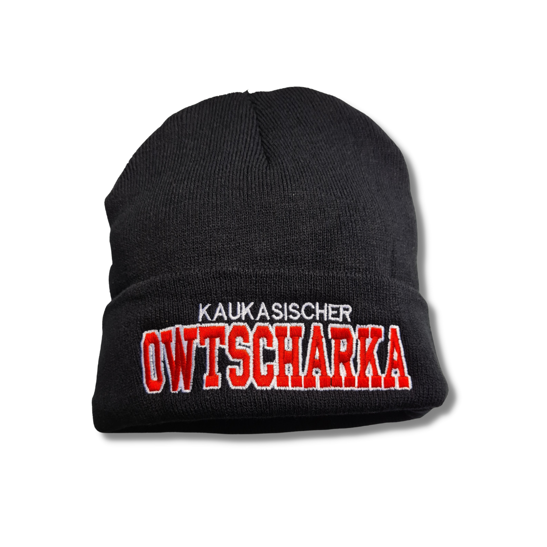 Strickmütze KAUKASISCHER OWTSCHARKA Dogo Beanie Mütze Stickerei Hund Winter Gassi Warm
